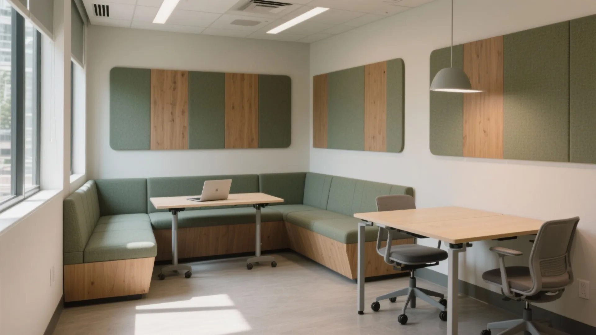 L-shaped micro-zones that hug the corners