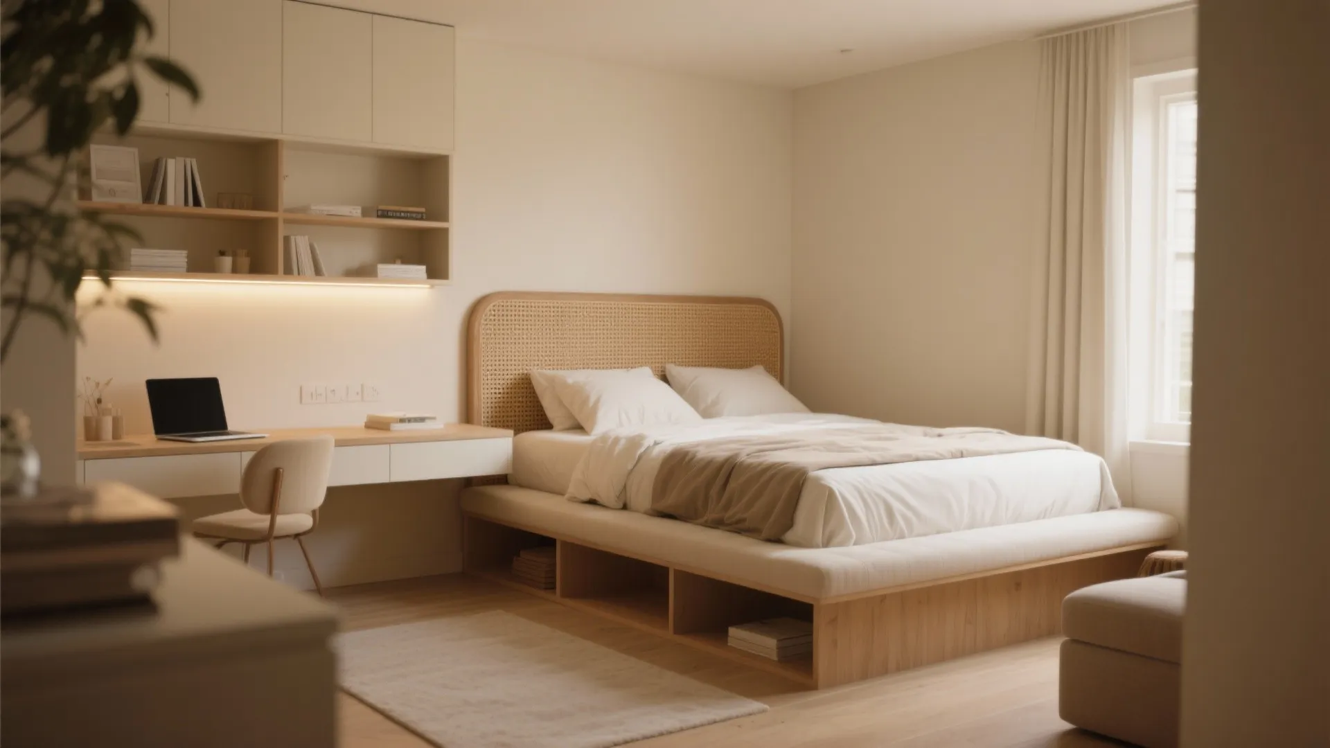 L Shaped Bed Nook and Multi-Use Corners