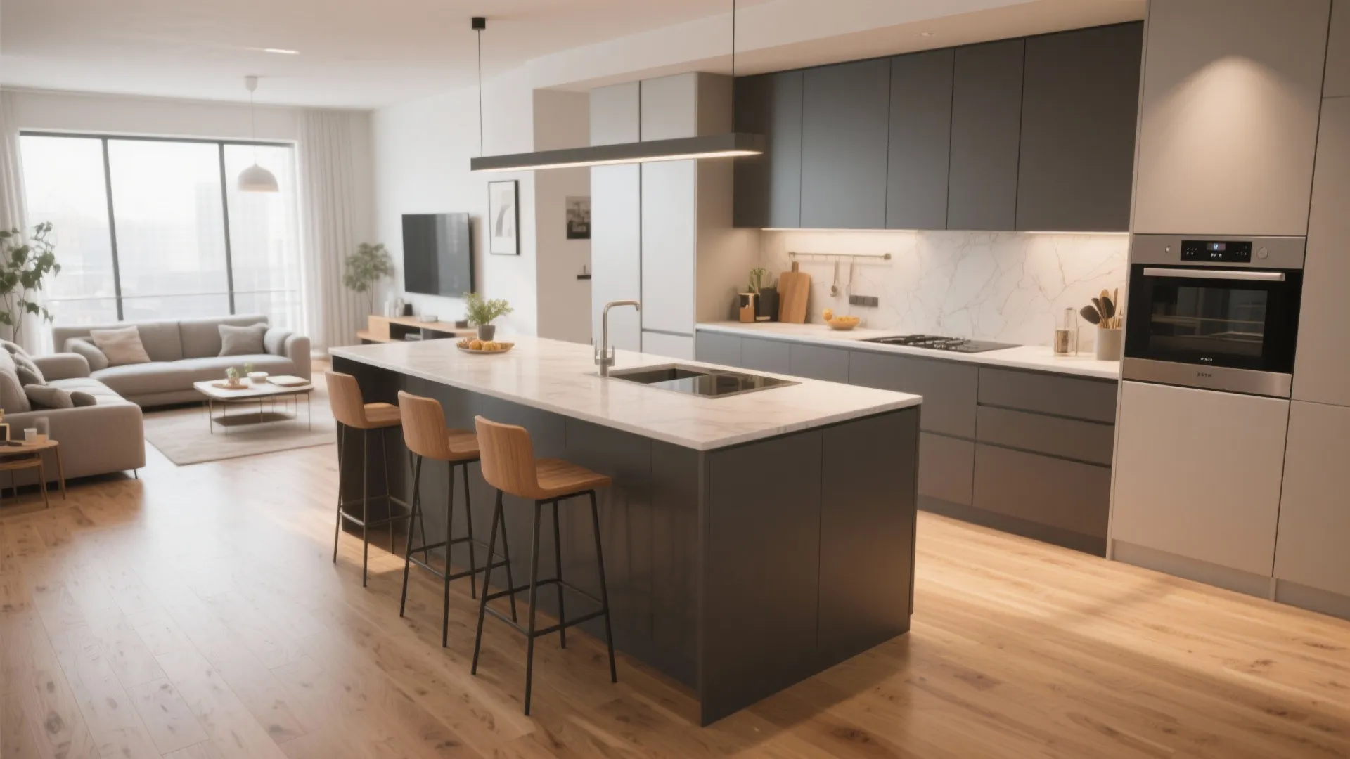 3. L-Shaped Kitchen for More Counter Space