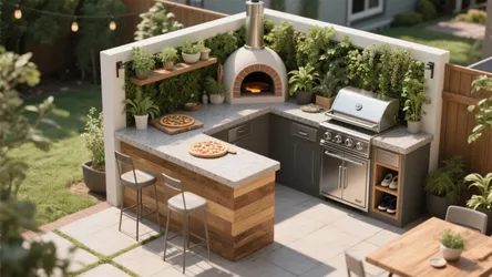 L-shaped Outdoor Kitchen Ideas — 5 Inspiring Layouts