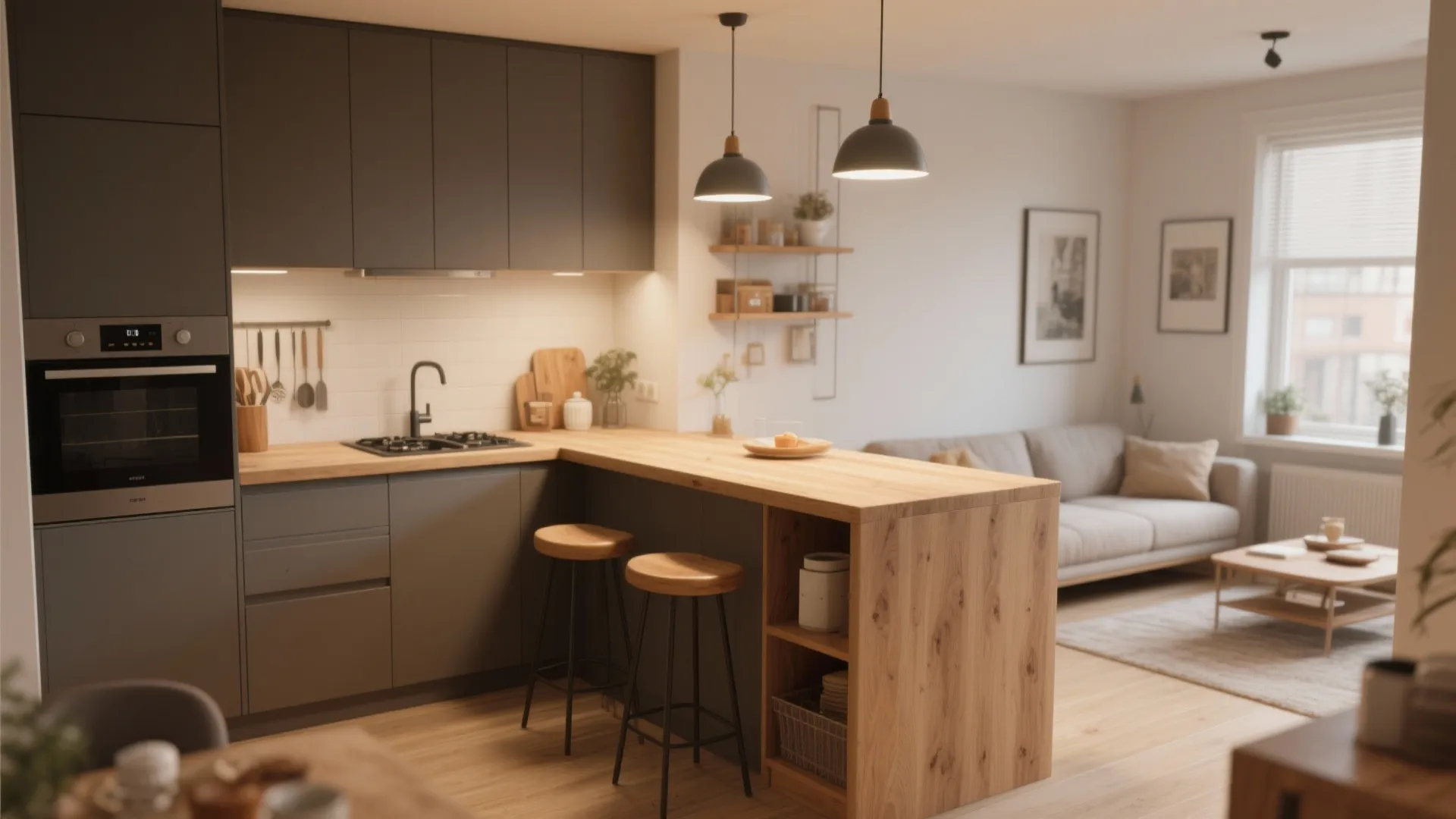 2. L-shaped with a compact peninsula