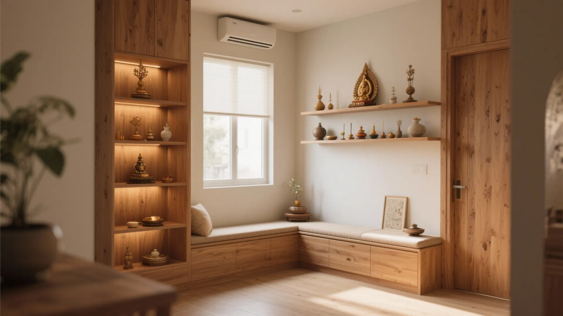 L-shaped prayer corner