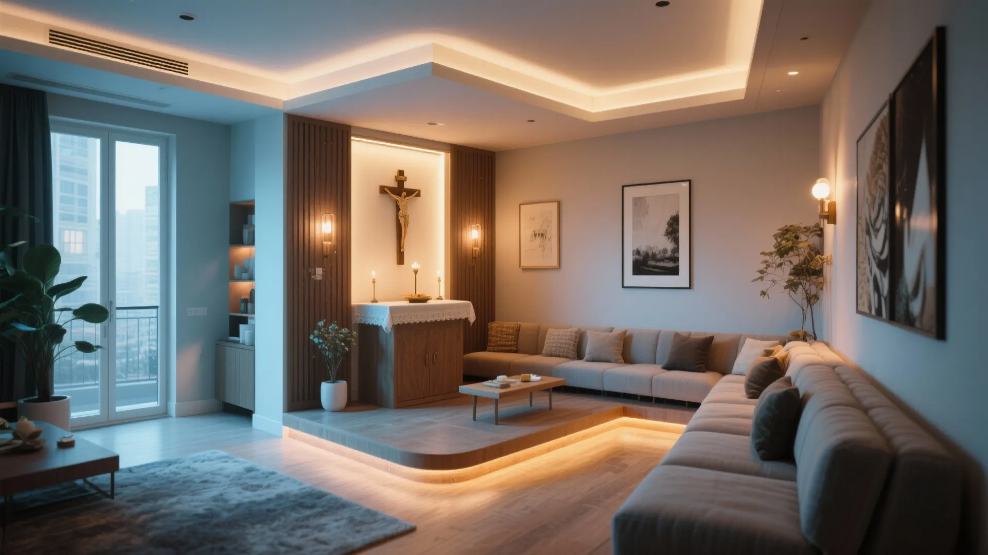 L-Shaped Prayer Corner