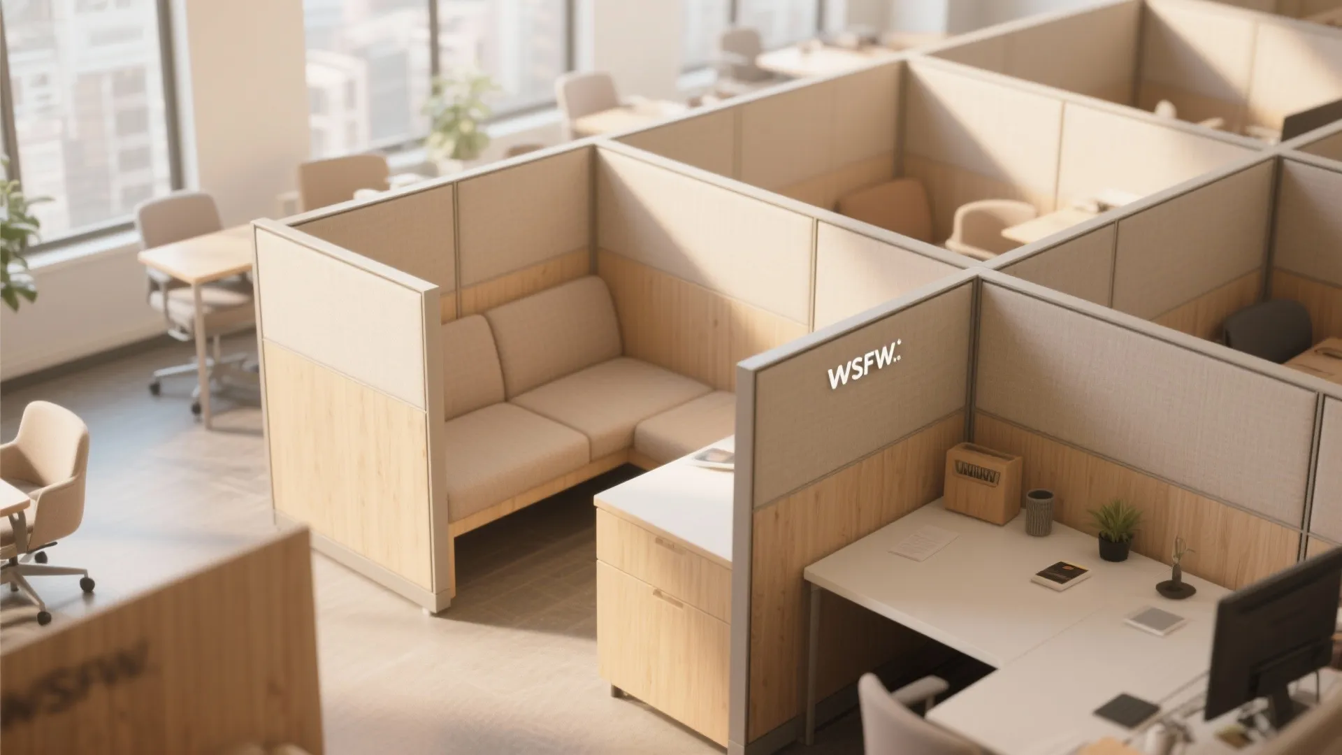 4. L-Shaped Privacy Pods