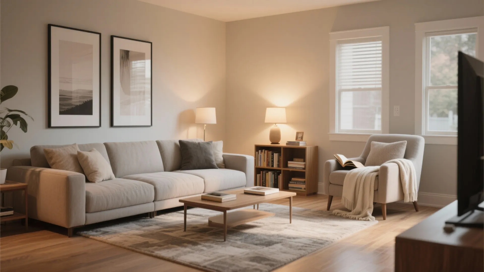 5. L-shaped Seating with Reading Nook