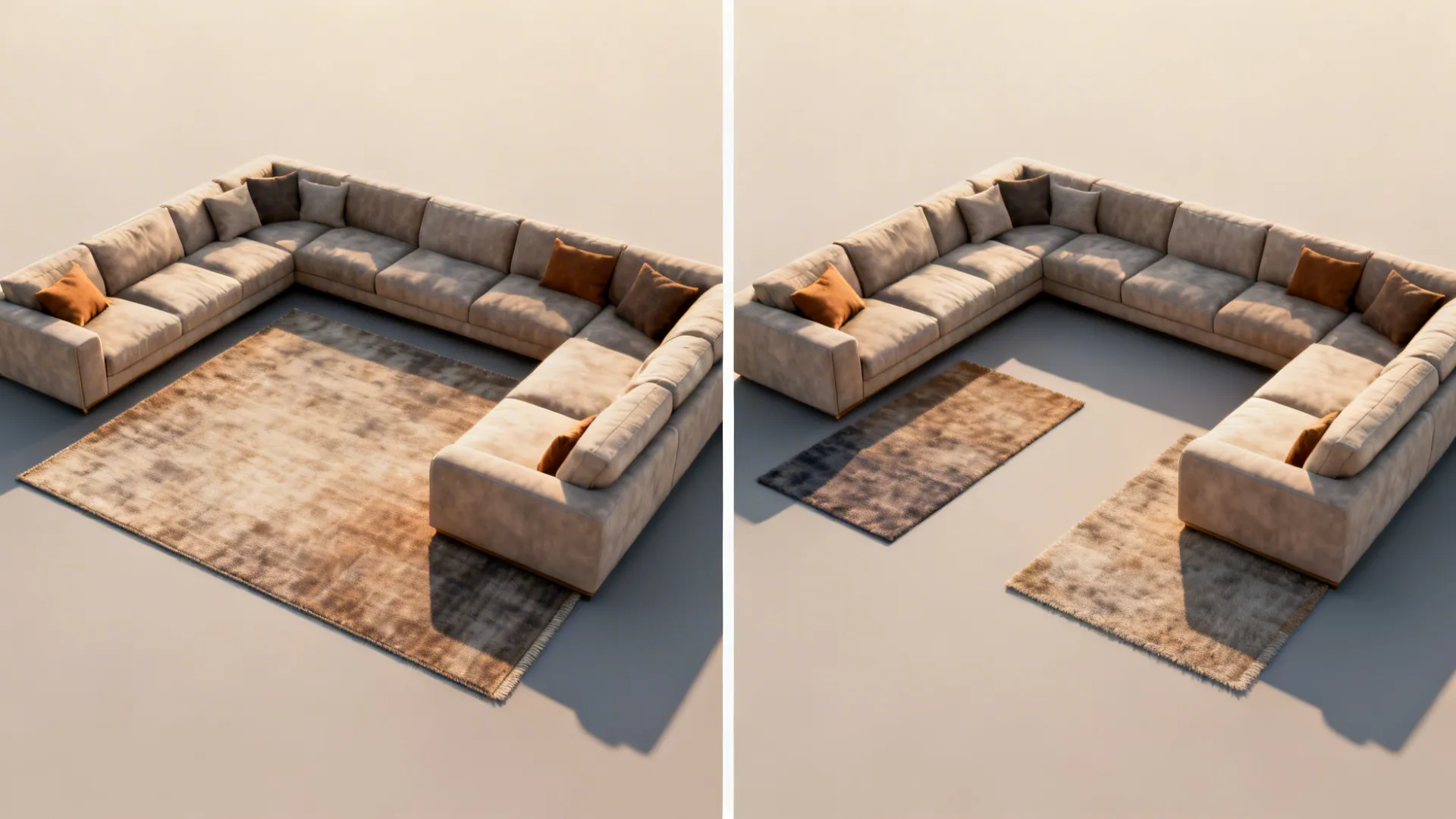 4) L-Shaped Sectionals — Custom Fit