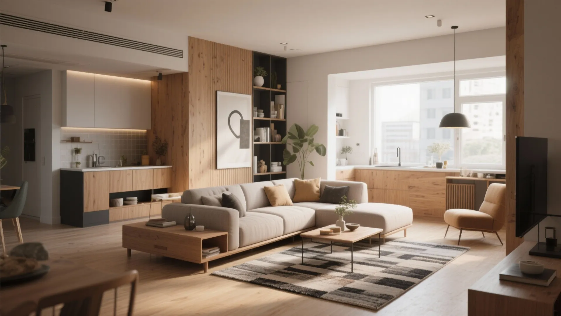 6. L-Shaped Layout with Rug Zones