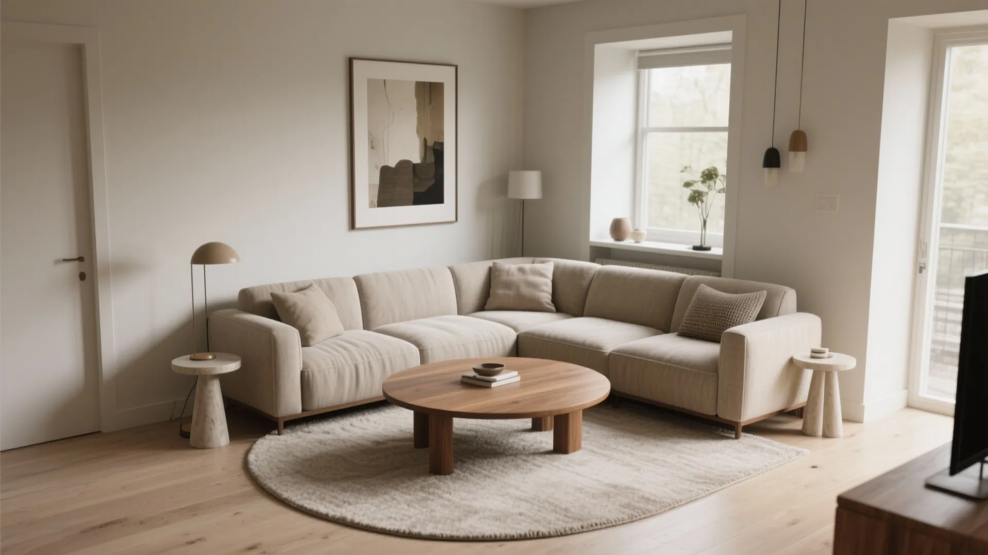 L-Shaped Seating That Opens the Room