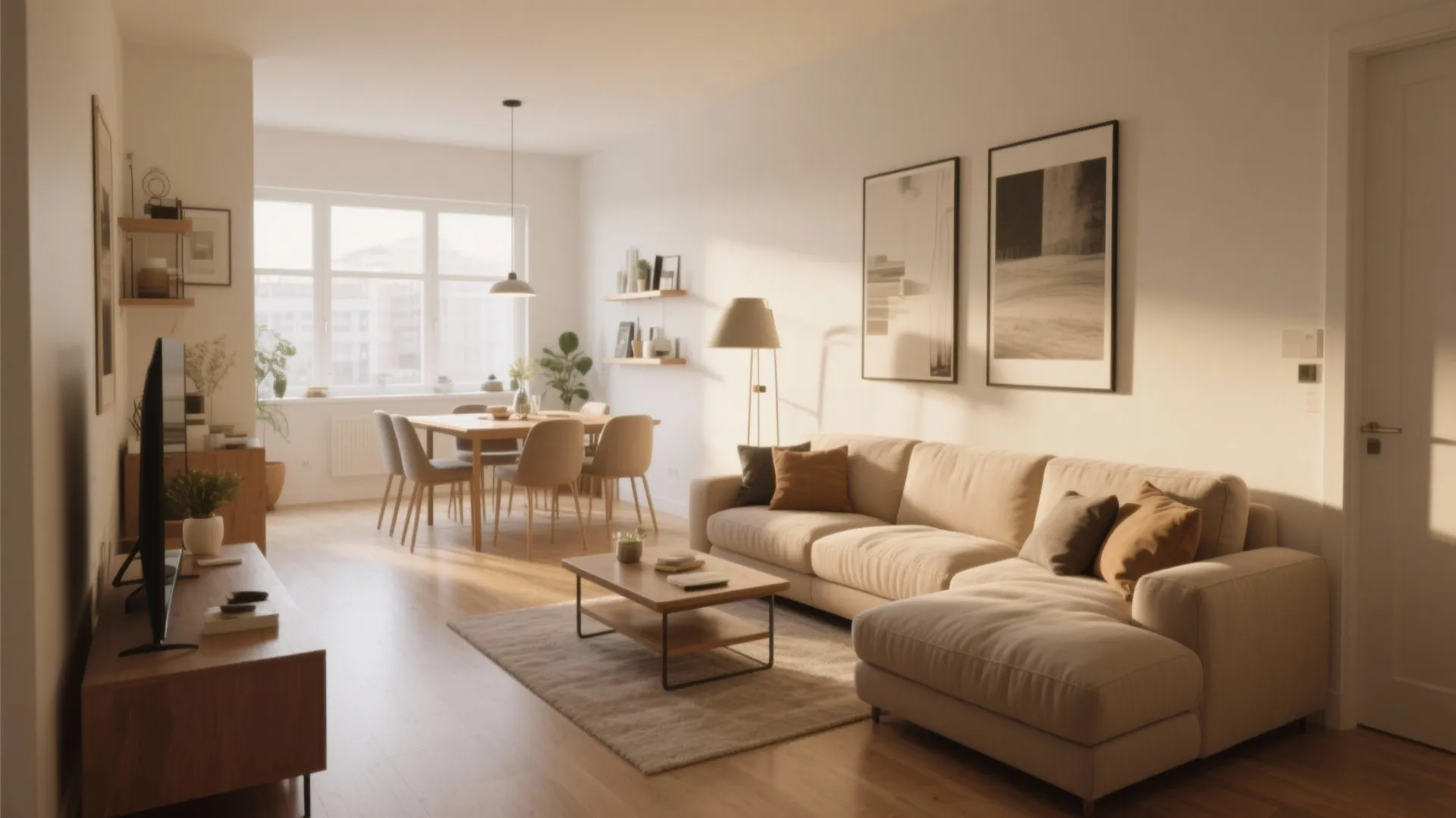 6. L-shaped Sectional for Lounge and Dining