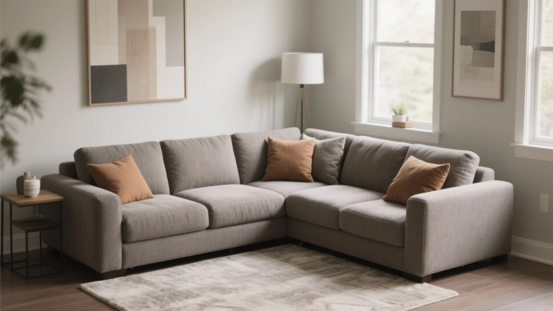 3. L-shaped sectional maximizing corner seating