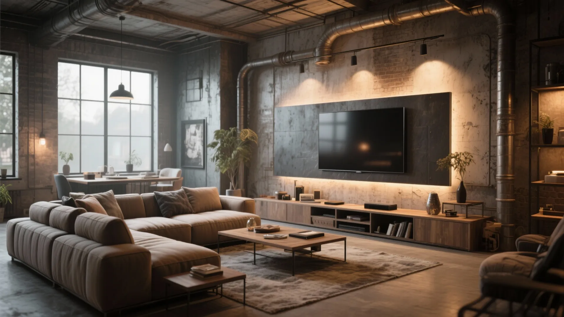 6. L-Shaped Sectional Facing TV