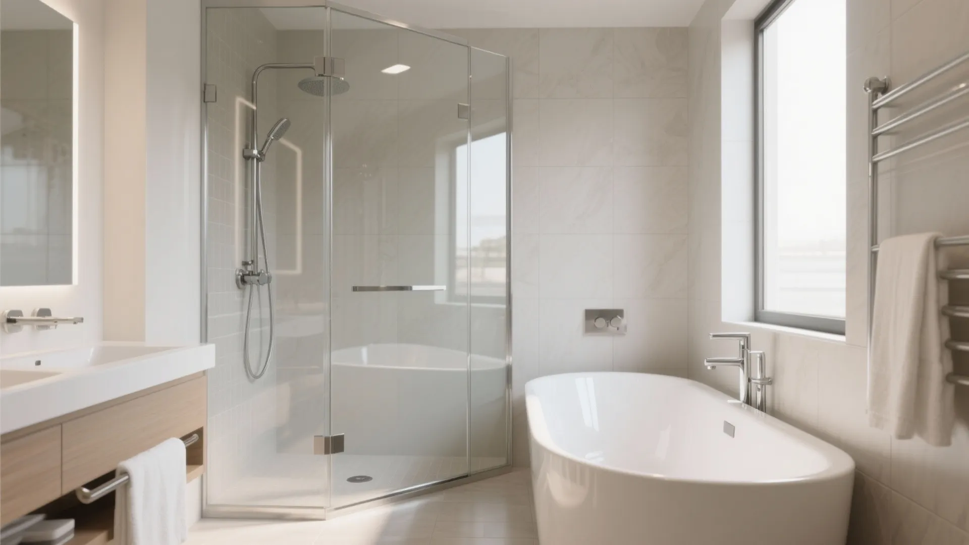 4. L-Shaped Shower Screen