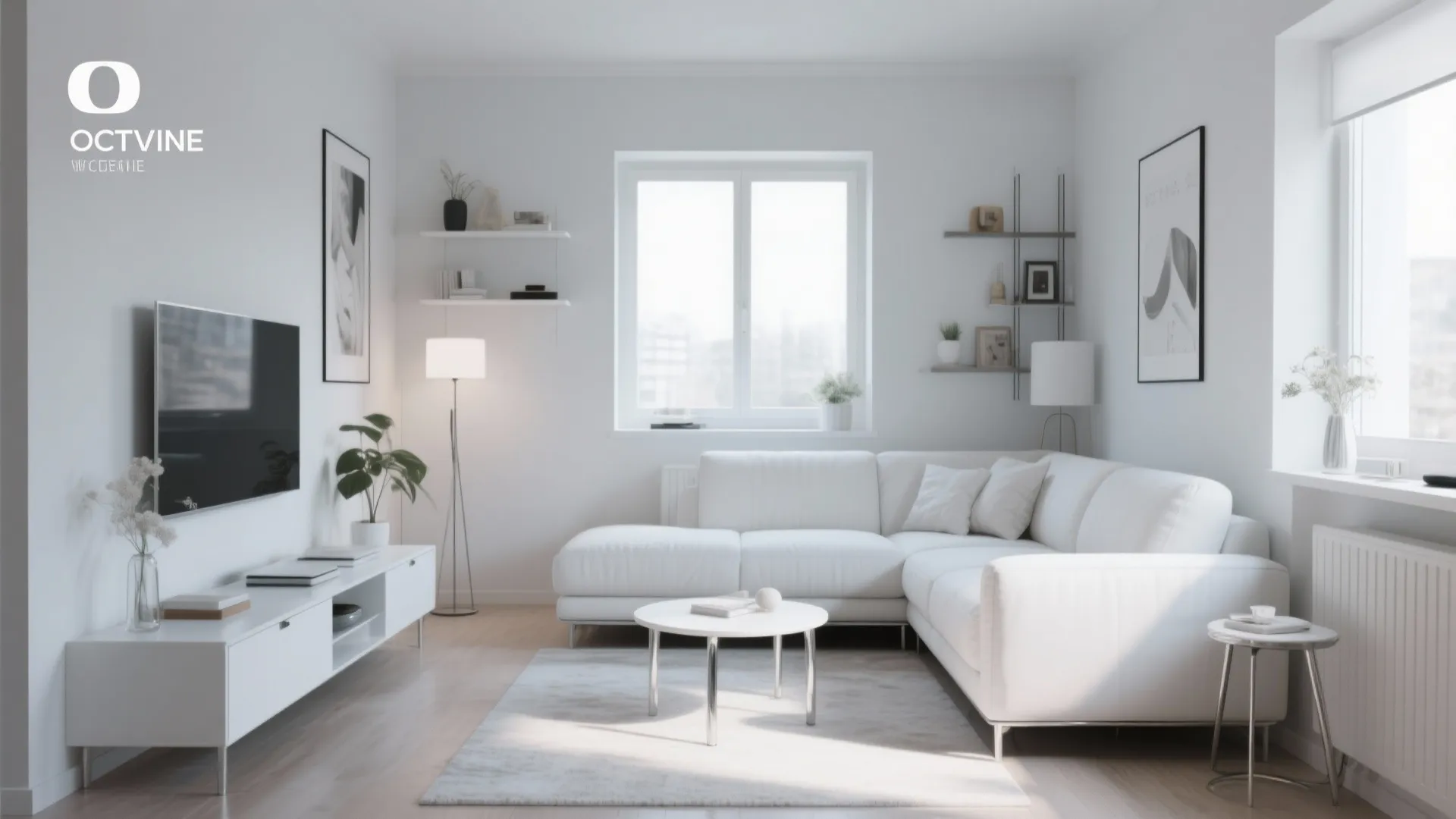 6. L-Shaped Sectional with Silver Accents