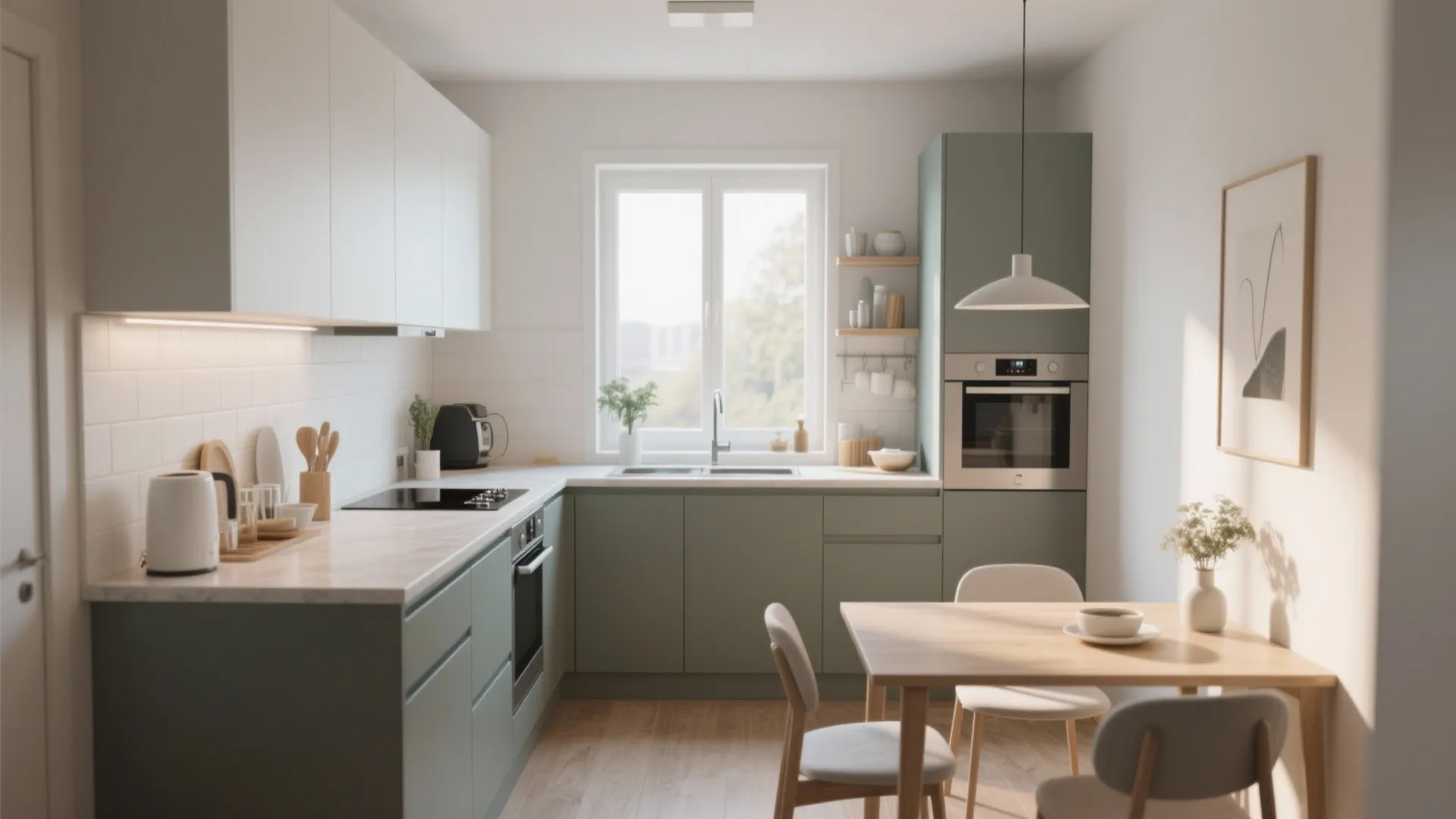 L-Shaped Layout to Maximize Counter Space