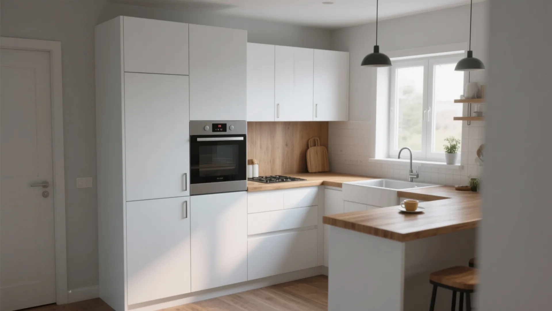 L-Shaped Layout to Free Counter Space