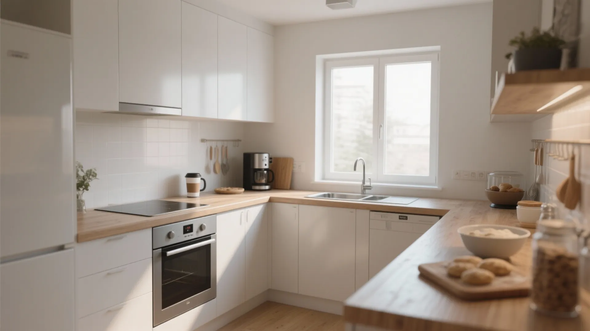 L-Shaped Layout to Maximize Counter Space