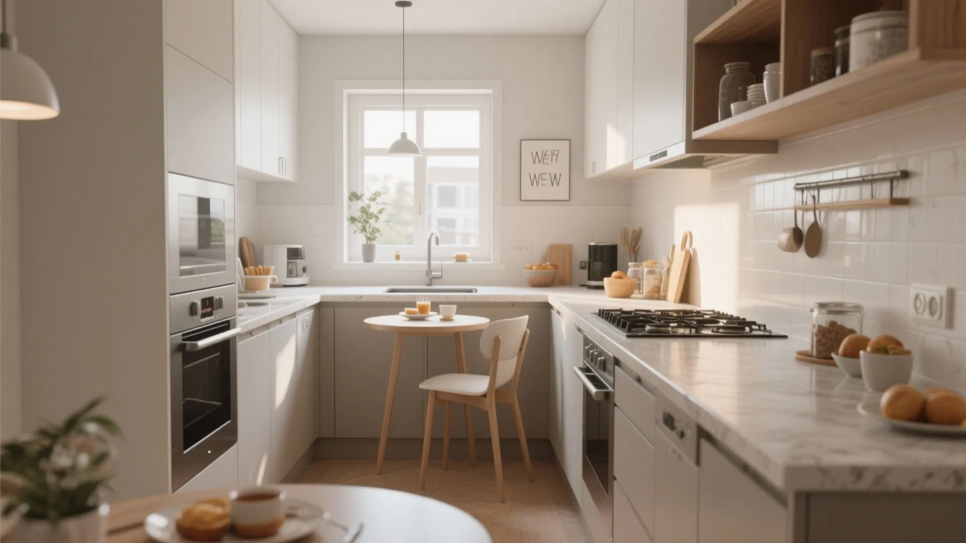 L-Shaped Layout for More Counter Space