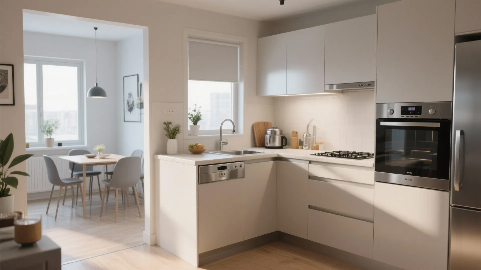 L-Shaped Layout for More Counter Space