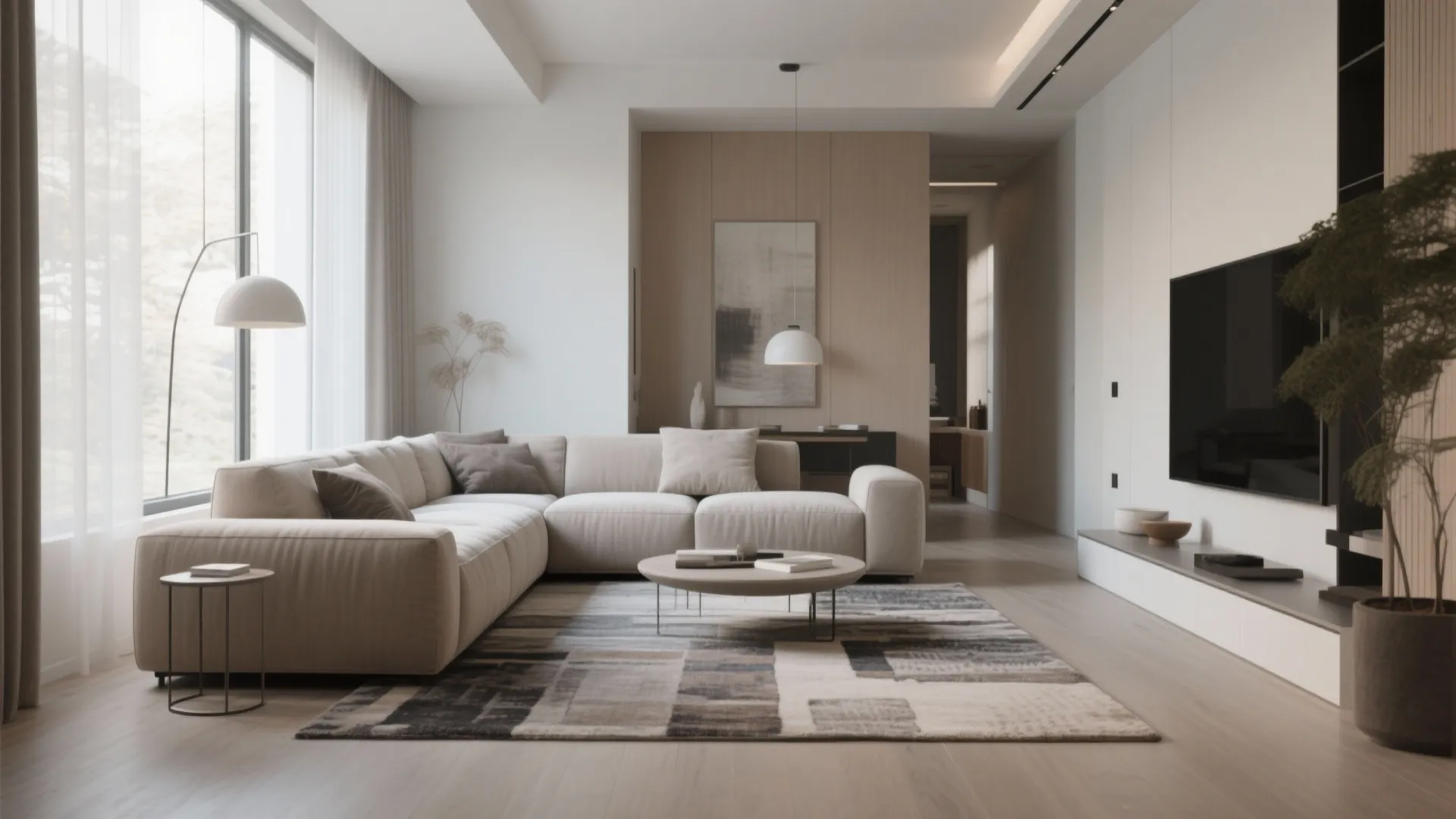 4. L-Shaped Sofa to Frame the Room