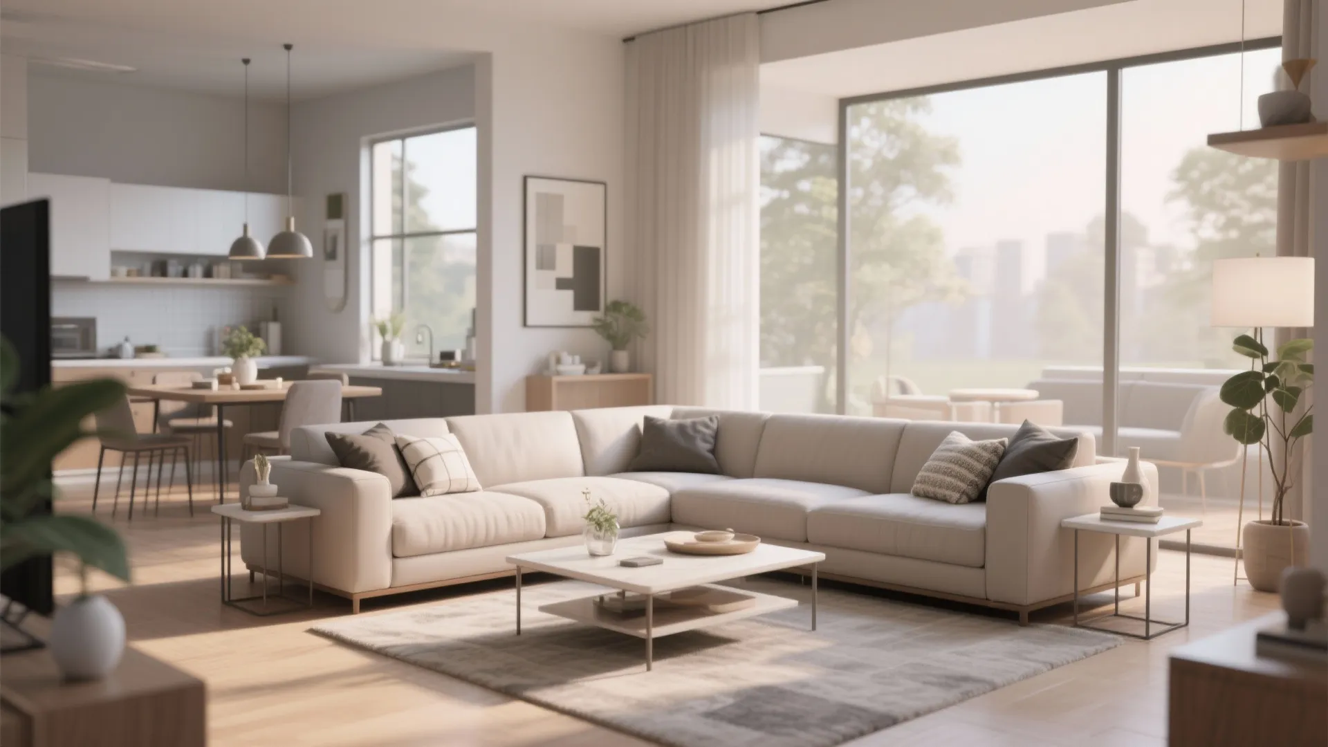 3. L-shaped Sofa Arrangement