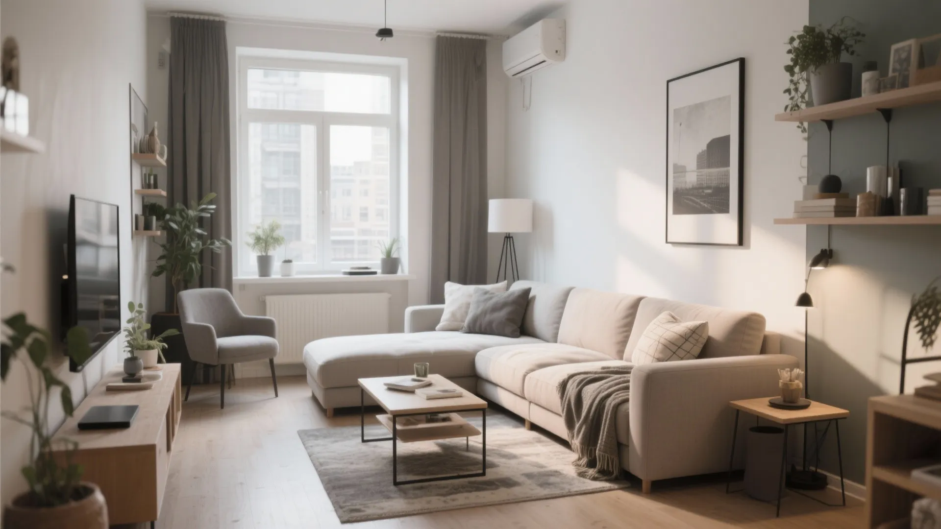 9. L-Shaped Sofa for Zoning