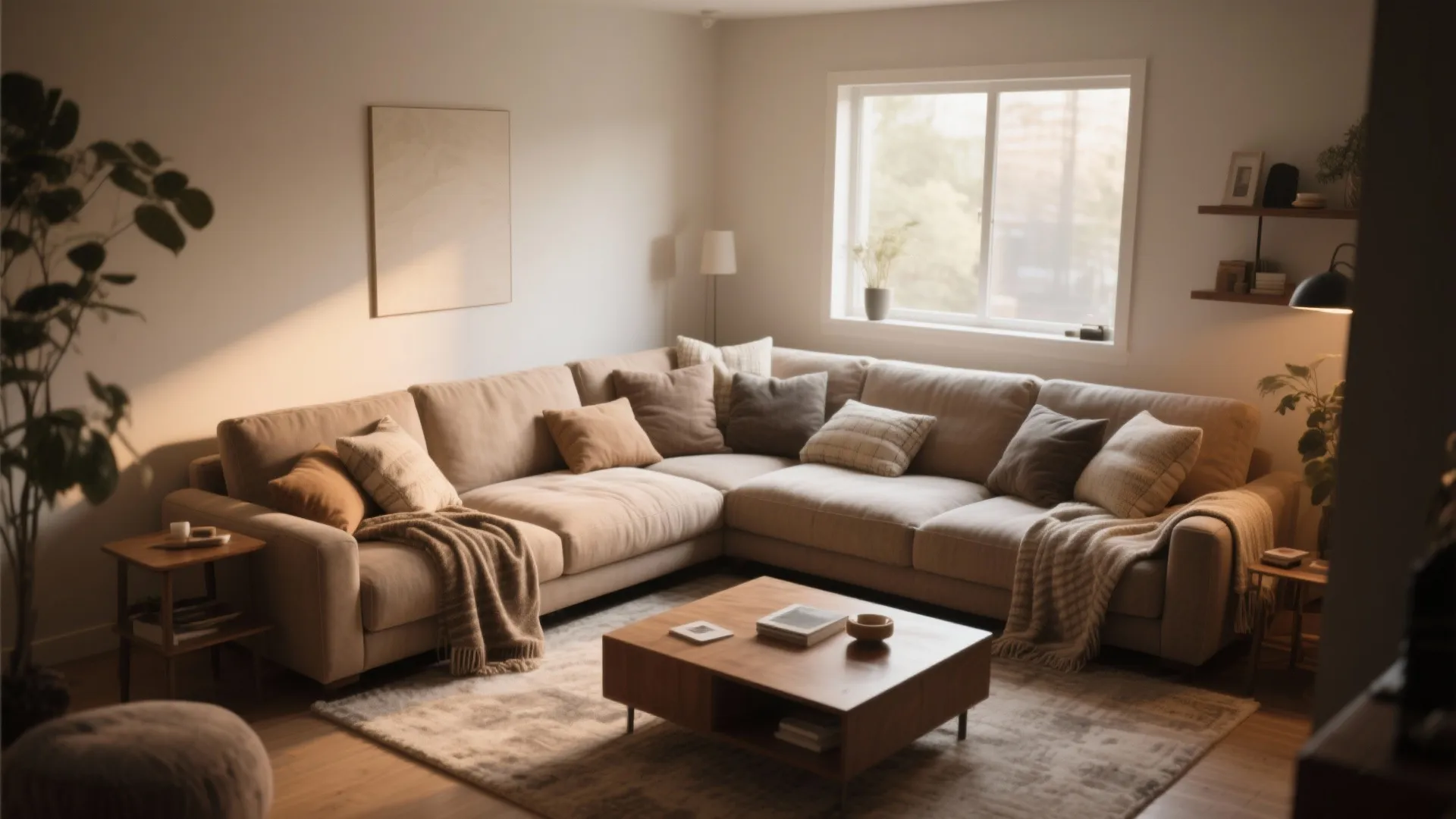 3. L-Shaped Sofa for Multi-Function Use