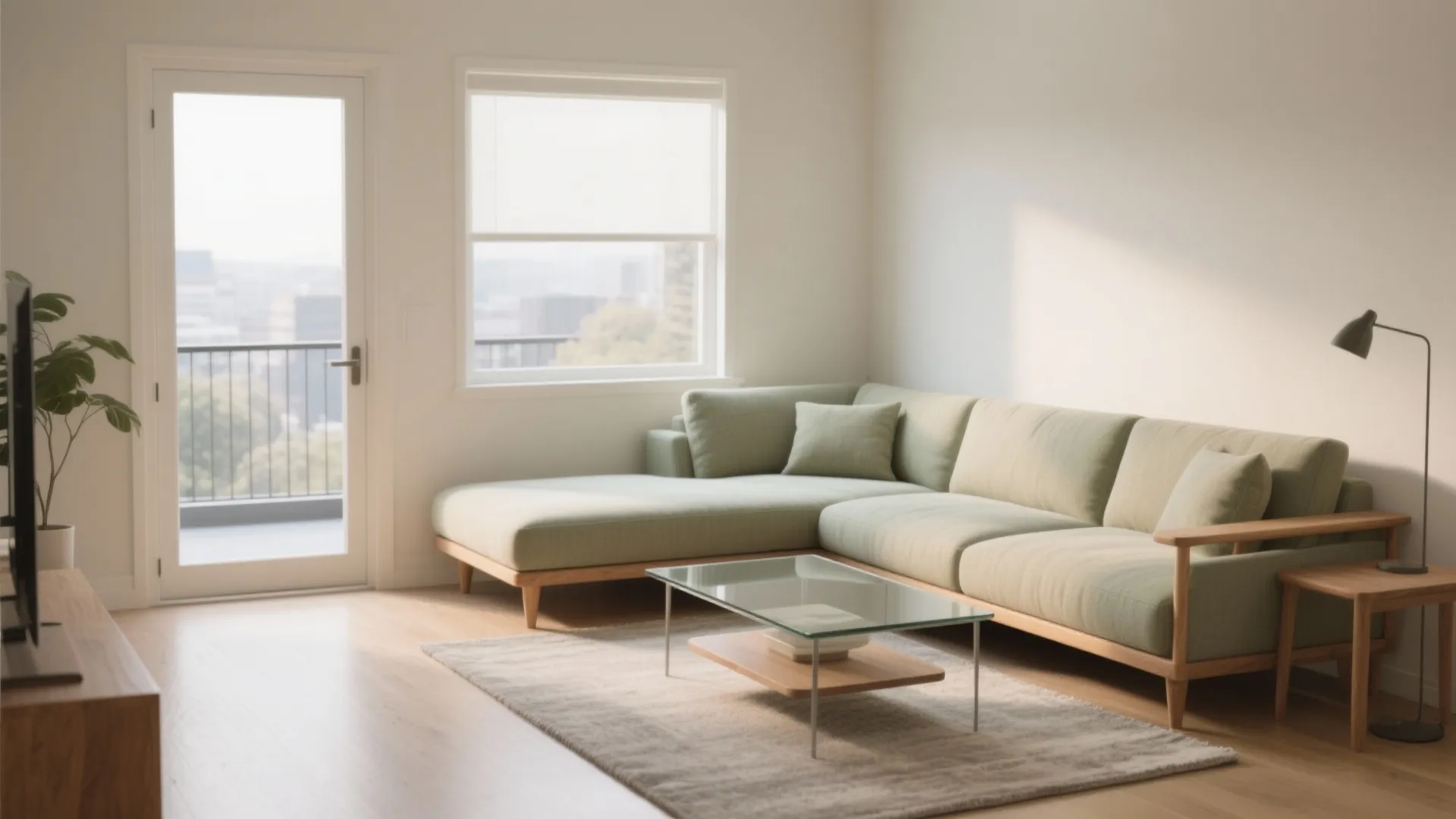 Compact seating with an L-shaped anchor