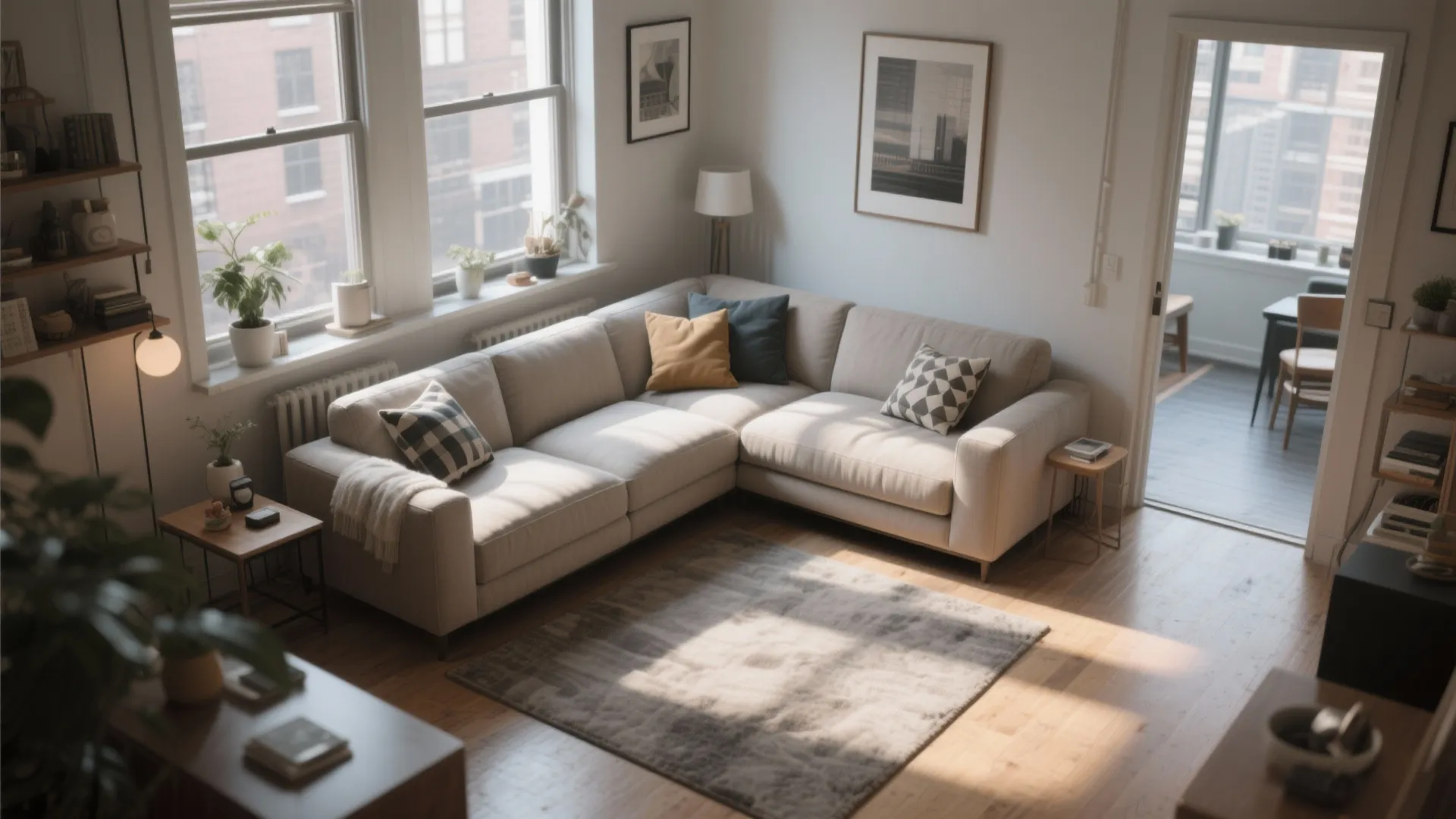 9. L-shaped Sofa Arrangement