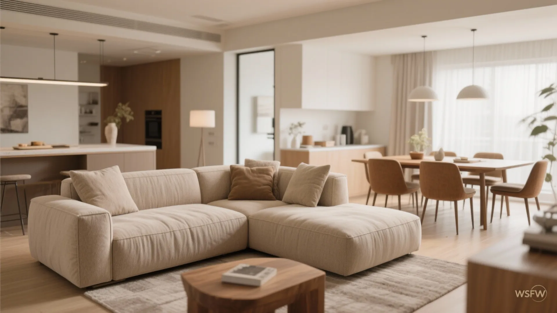 L-Shaped Sofa as a Divider