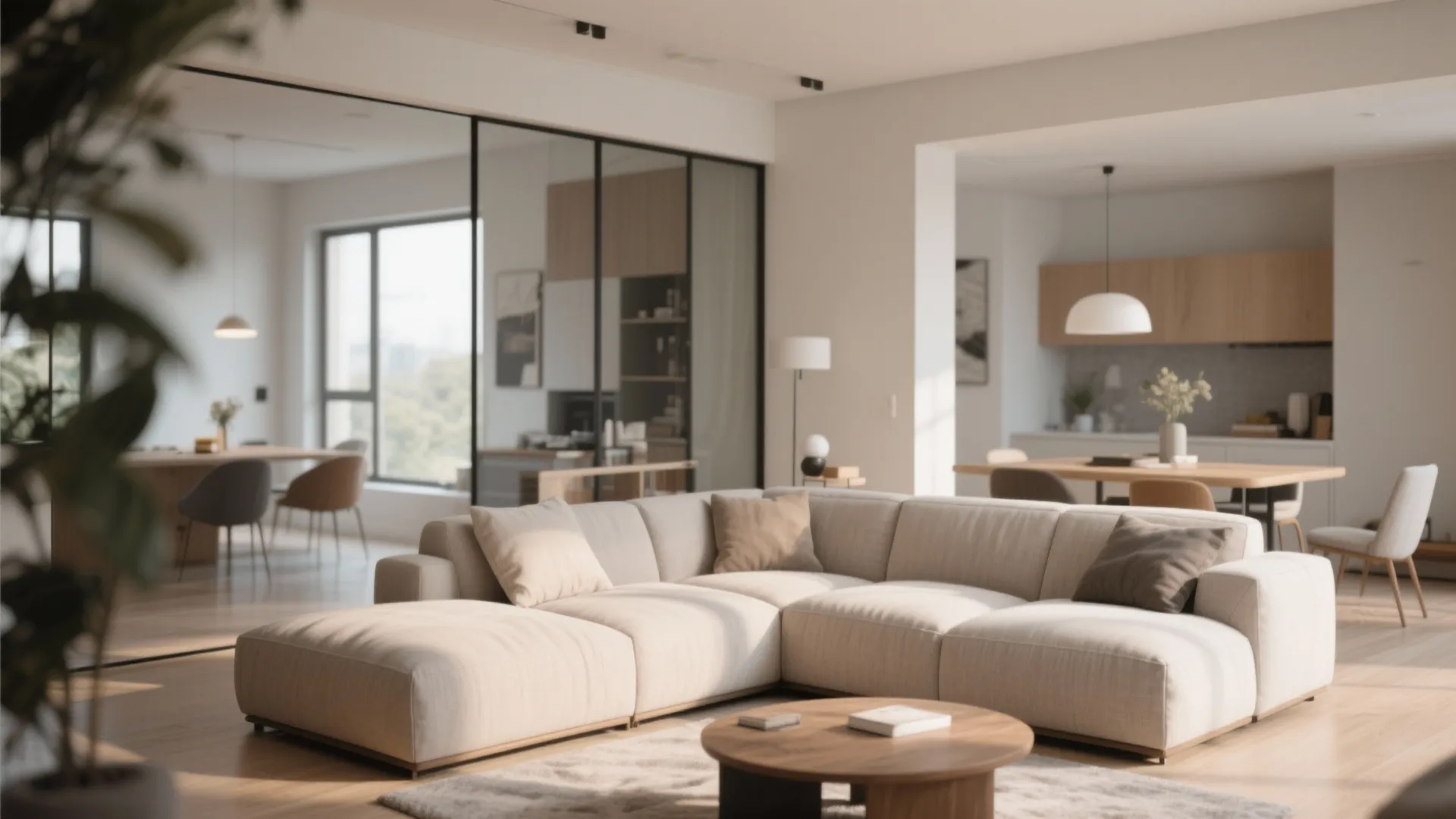 3. L-Shaped Sofa for Space Division