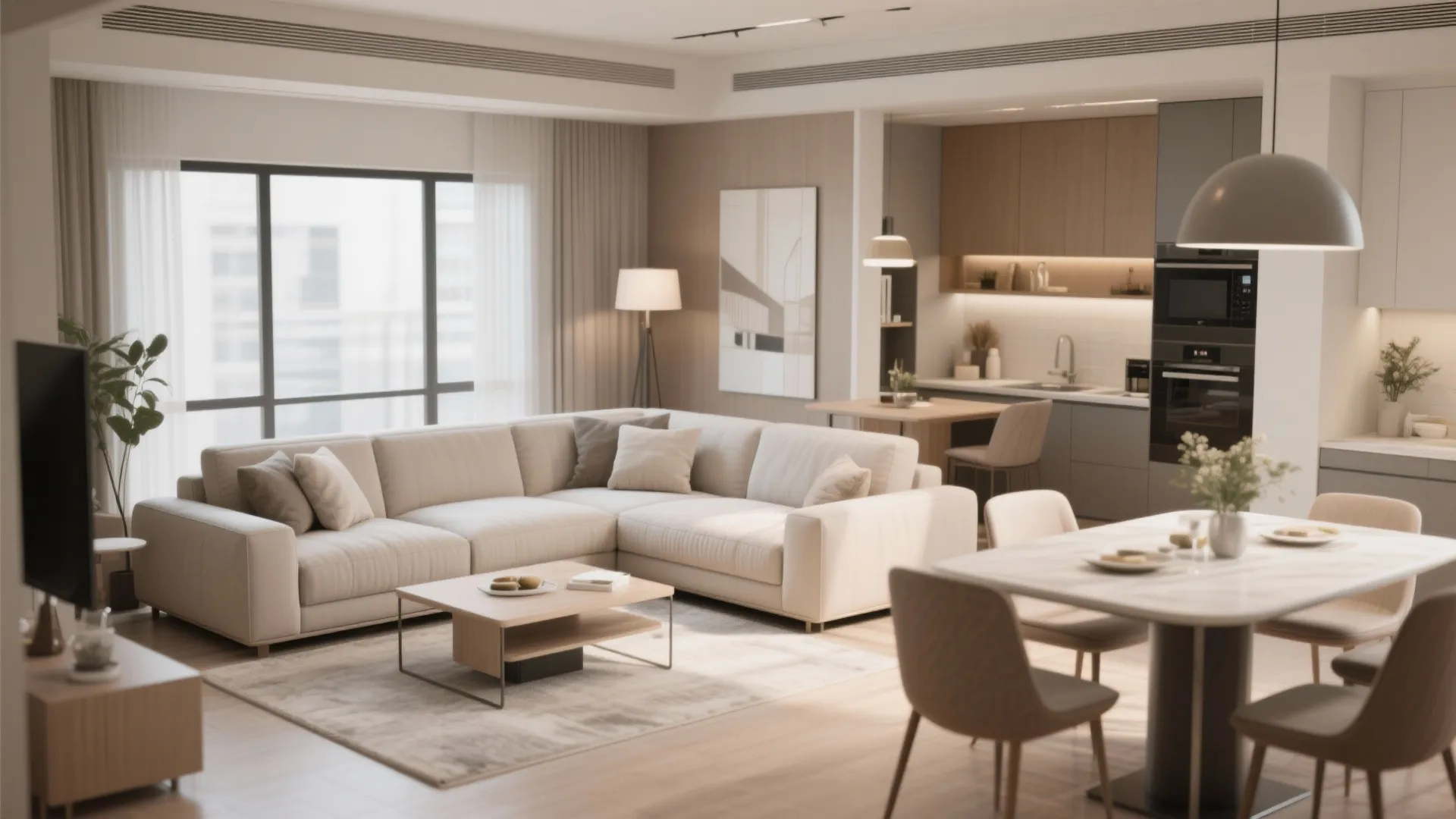 4. L-Shaped Sofa to Define Zones