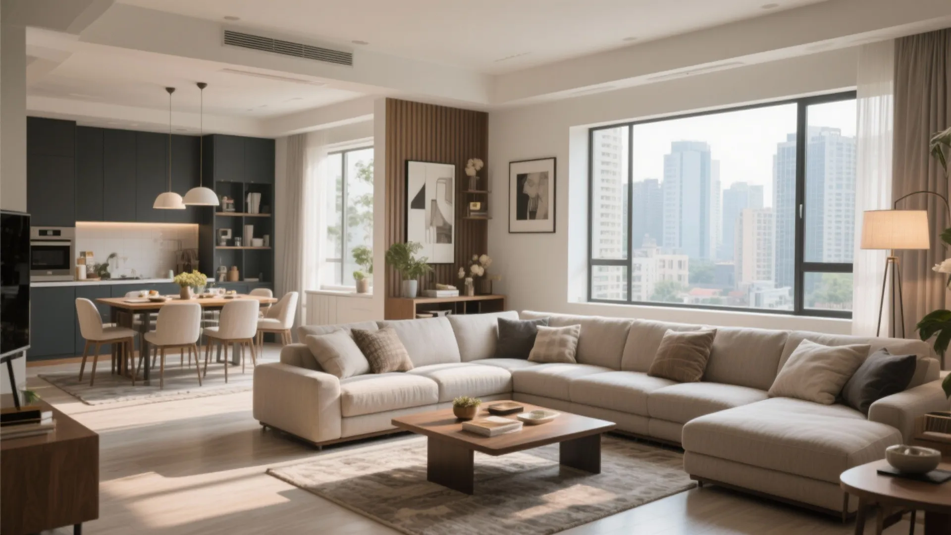 L-Shaped Sofa Arrangement