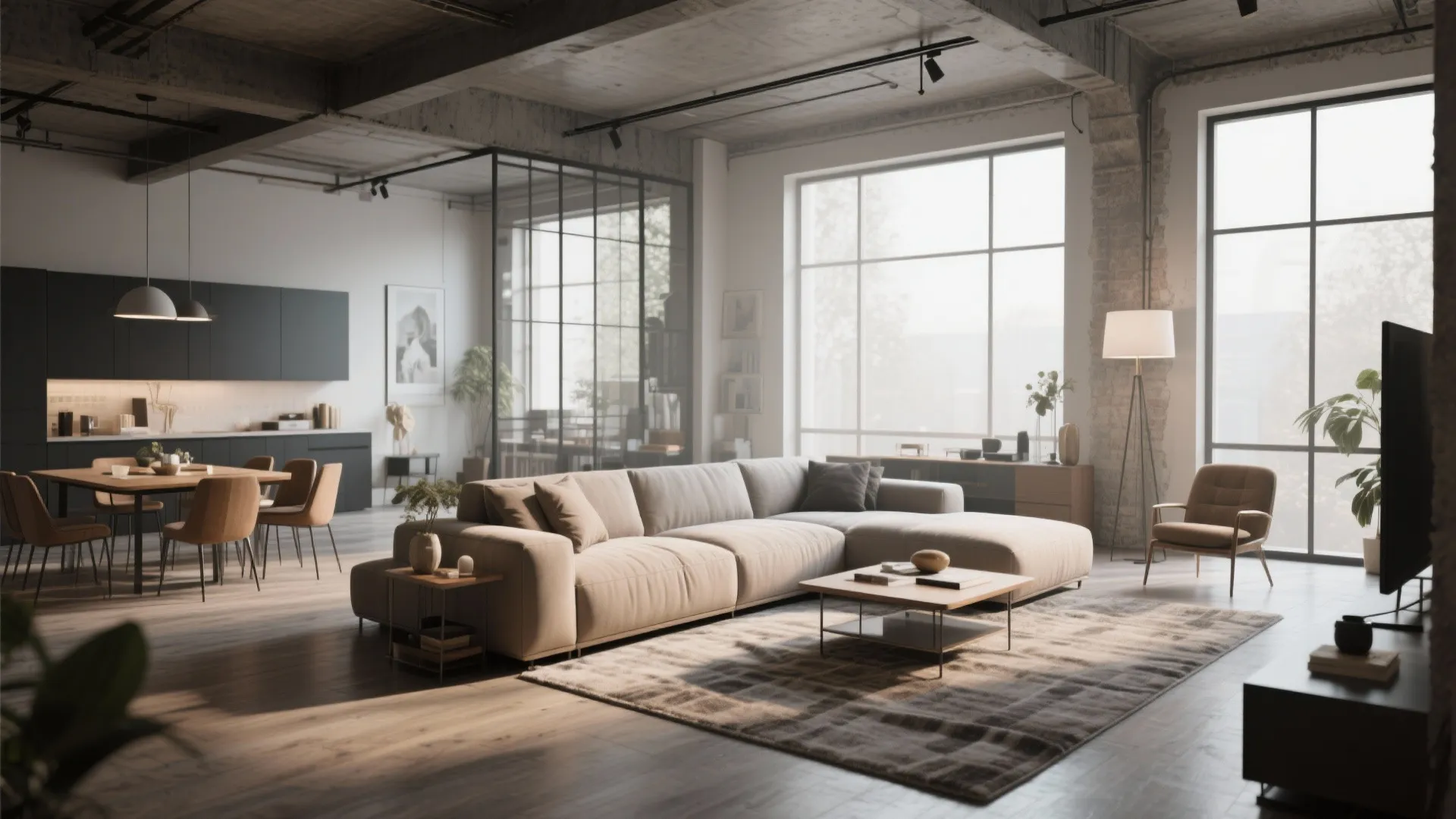 4. L-Shaped Sofa for Zoning the Room