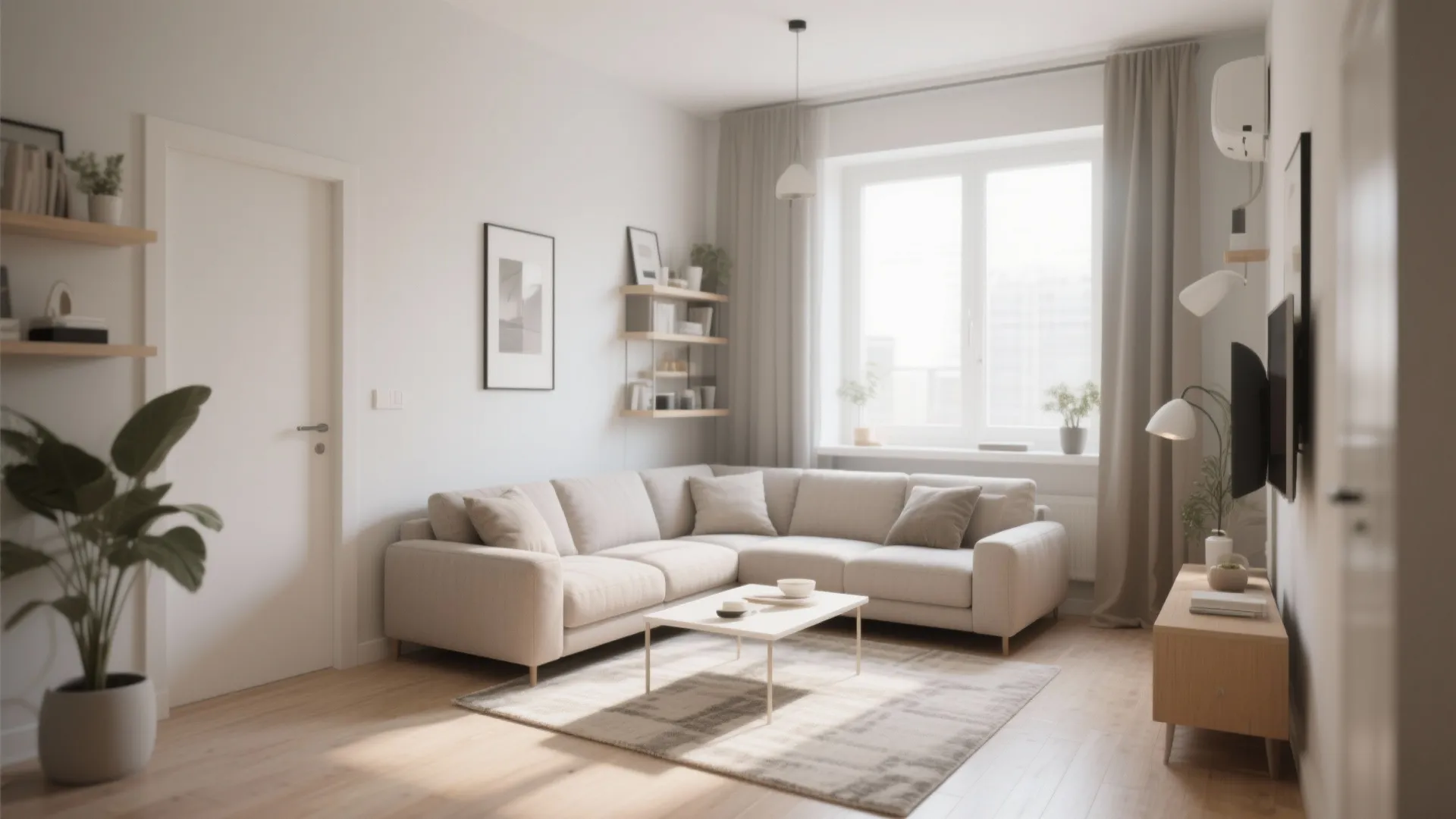 9. L-shaped Sofa in Small Space