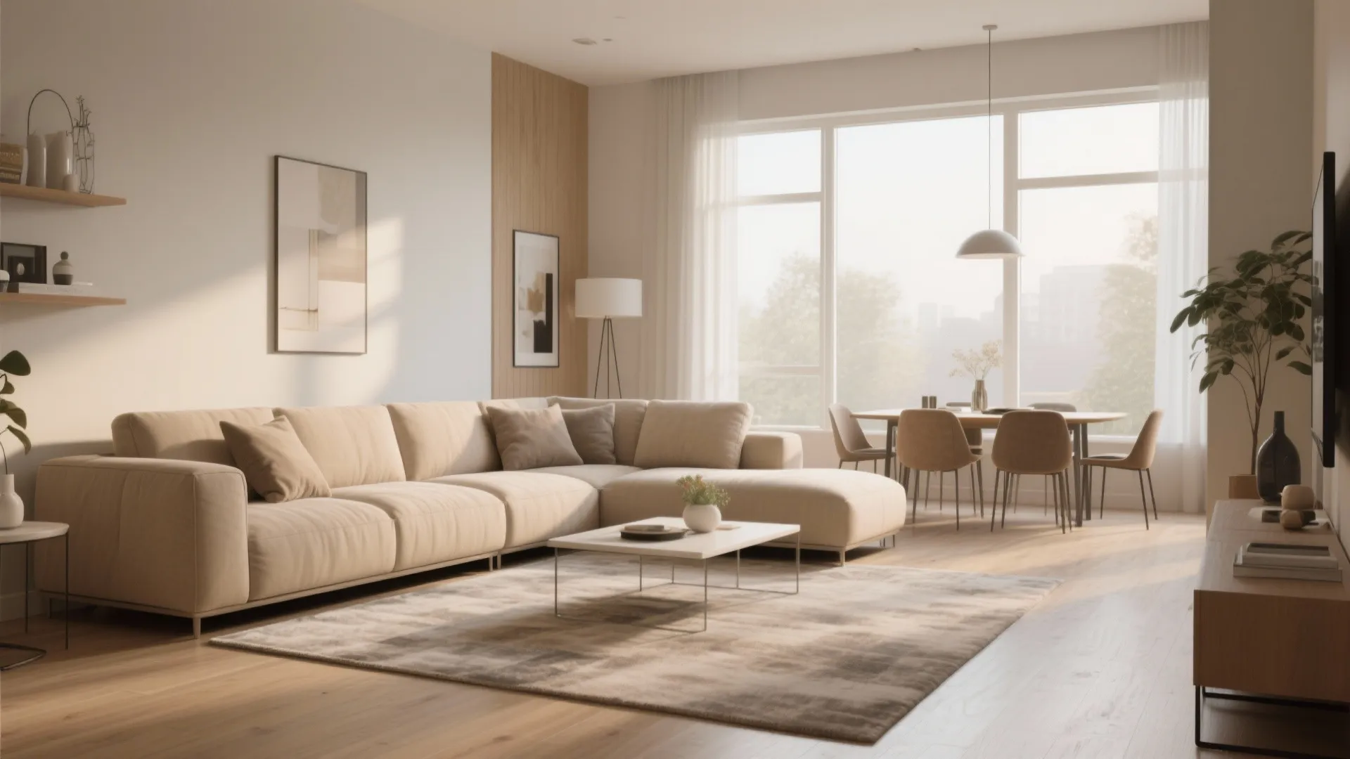 5. L-shaped Sofa for Space Definition