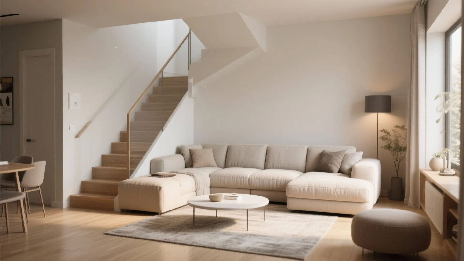 5. Compact L-Shaped Sofa Positioning