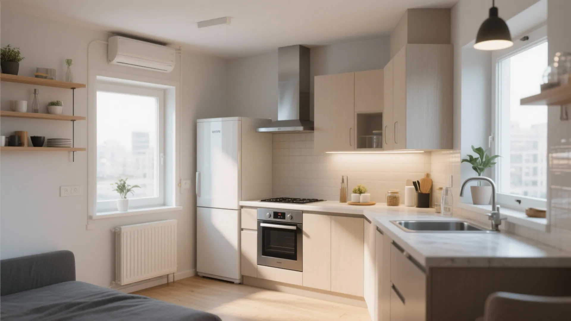 L-Shaped Layouts to Free Counter Space