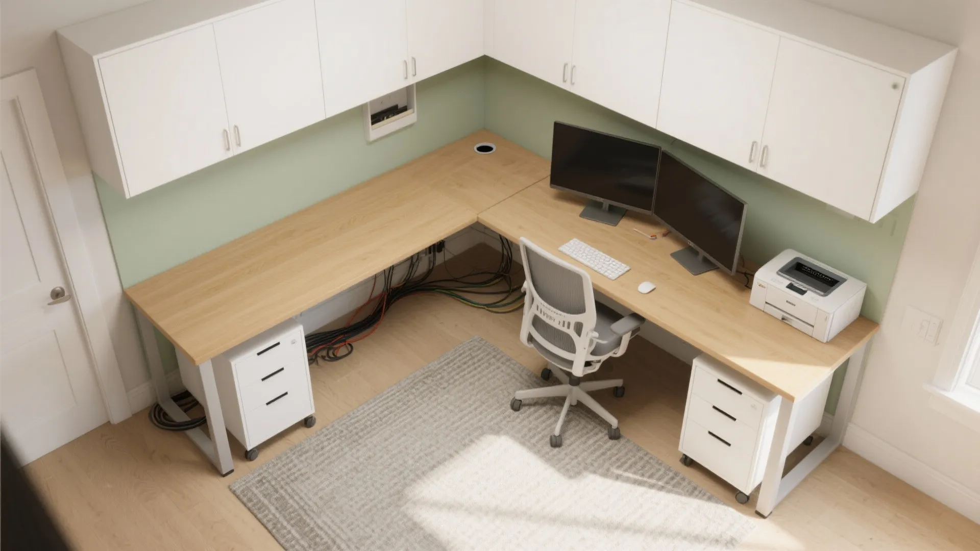 L-Shaped Small Office Layout for Smooth Flow