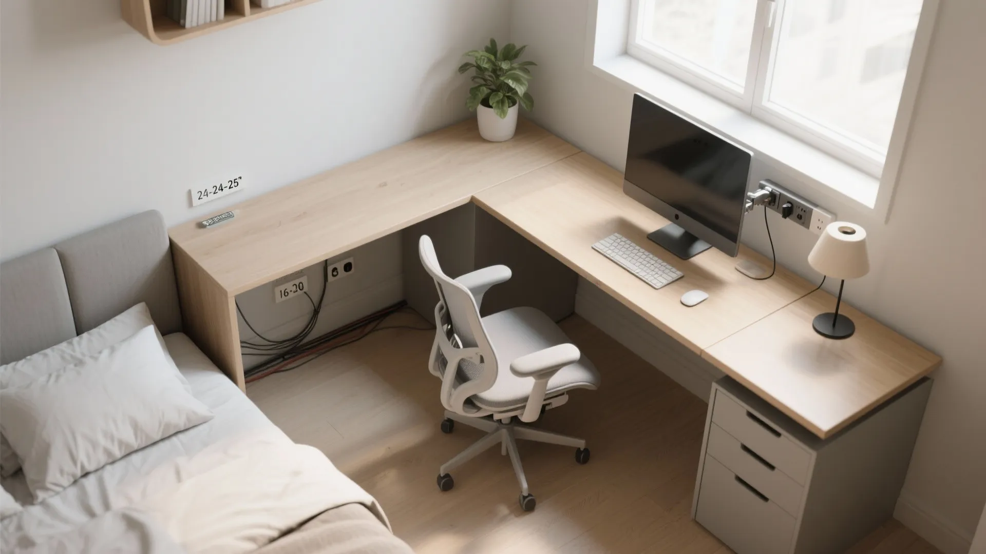 L-shaped micro layout that works hard