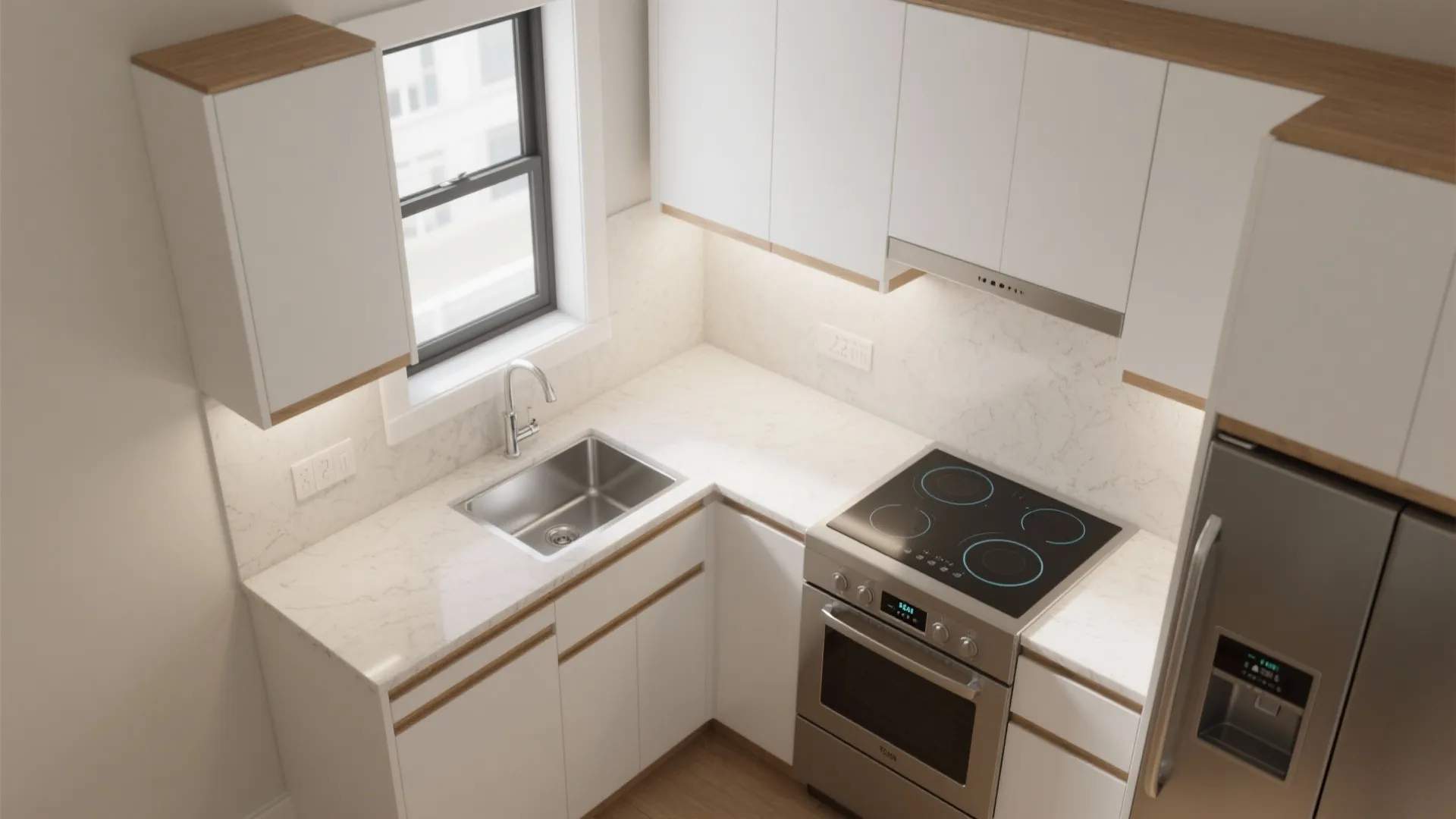 L-shaped layout strategies for tight rooms