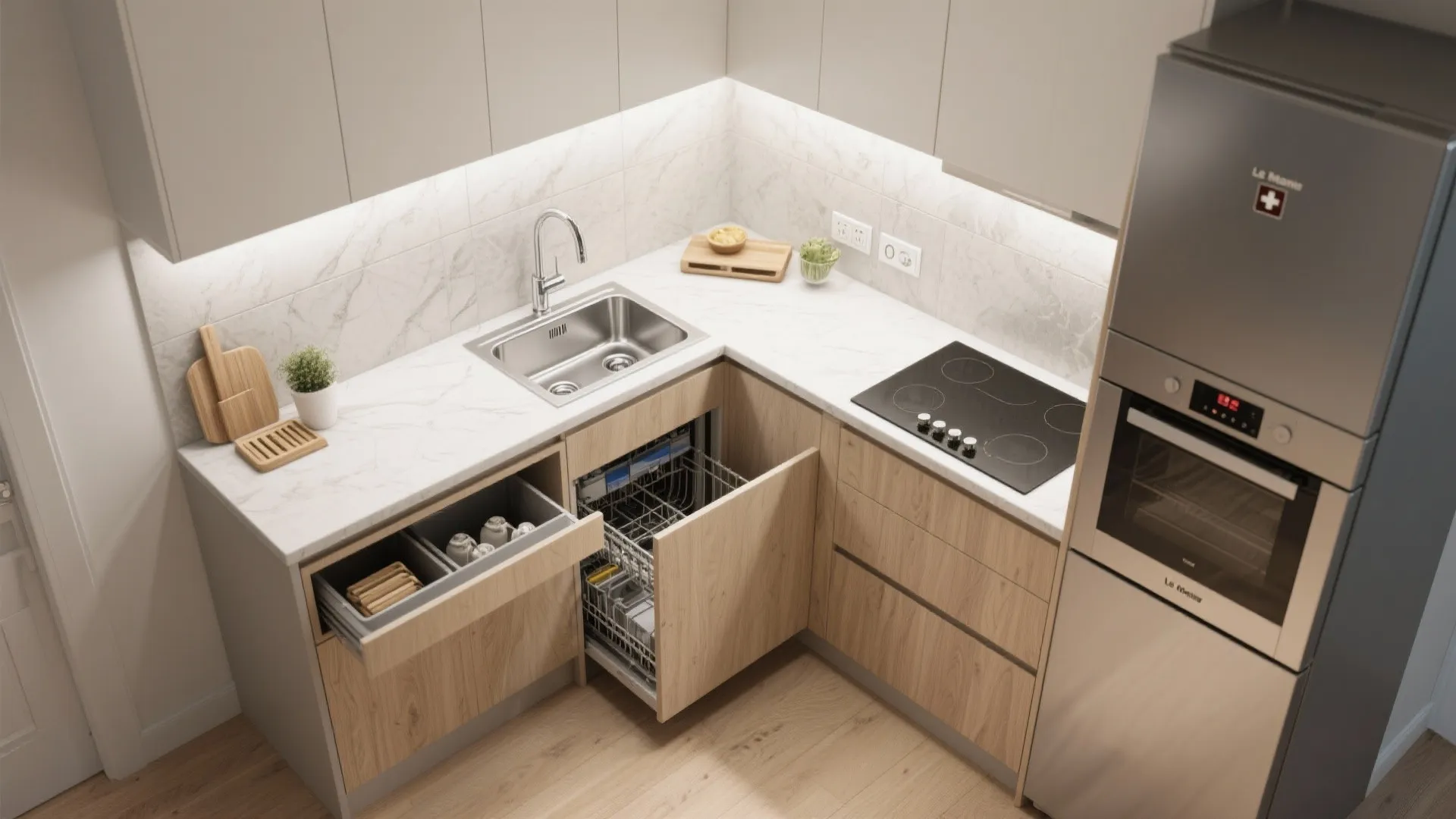 L-Shaped Efficiency That Unlocks Counter Space