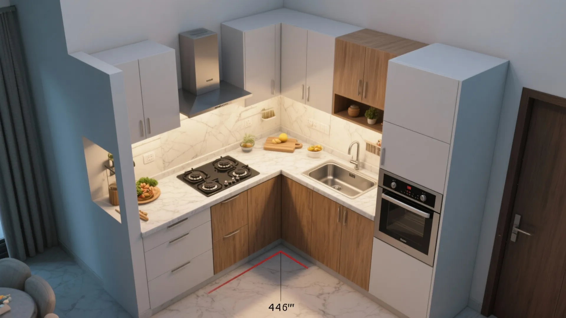 L-Shaped Layout to Unlock Counter Space