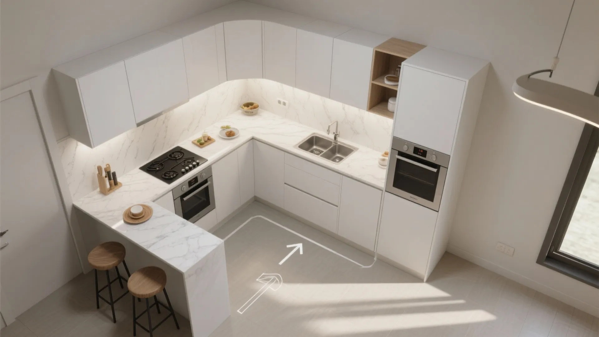 L-Shaped Compact Layout That Multiplies Work Zones