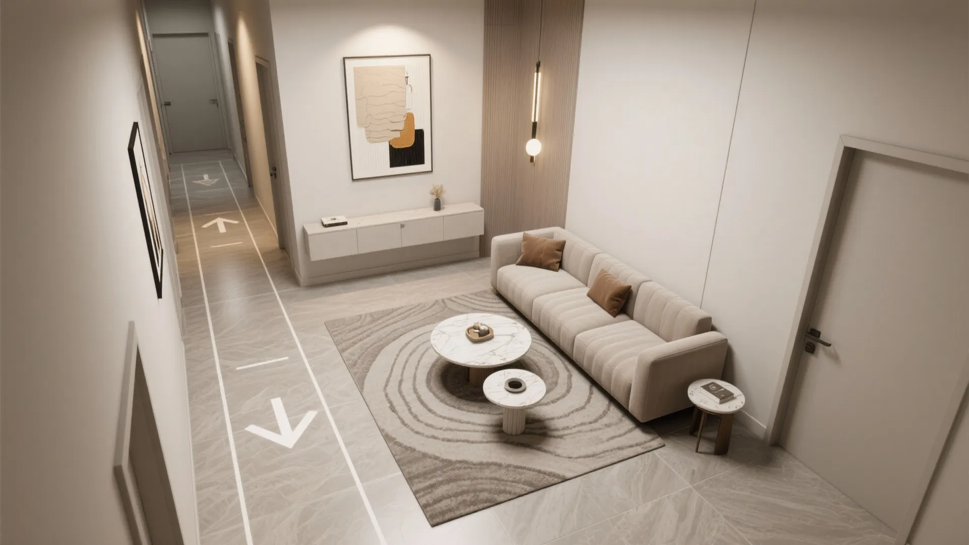 L-Shaped Seating That Opens the Room