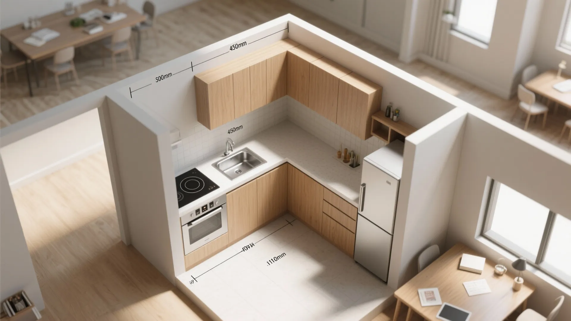 L-Shaped Layouts for Small Zones