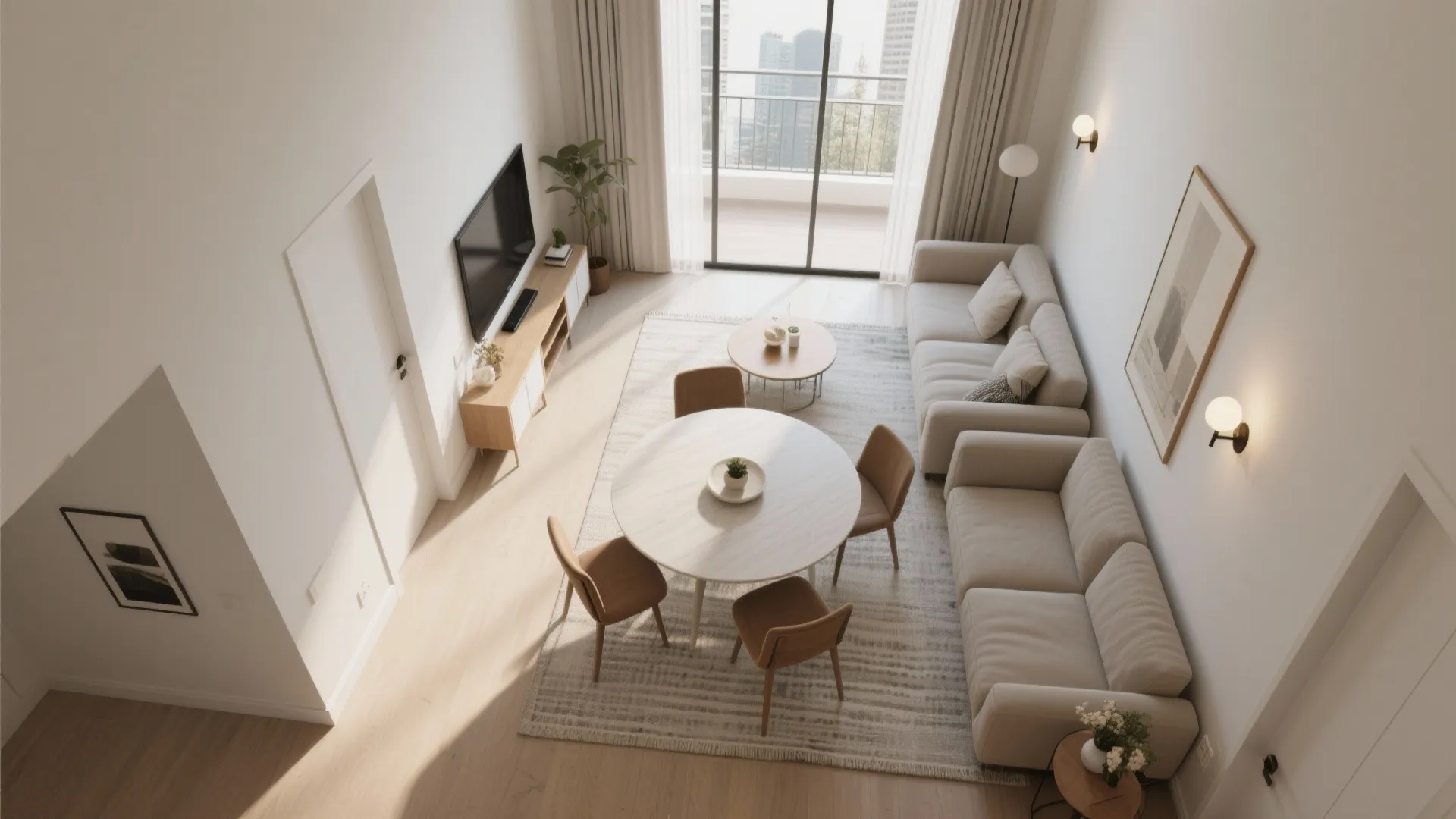 L-Shaped Living-Dining Layout