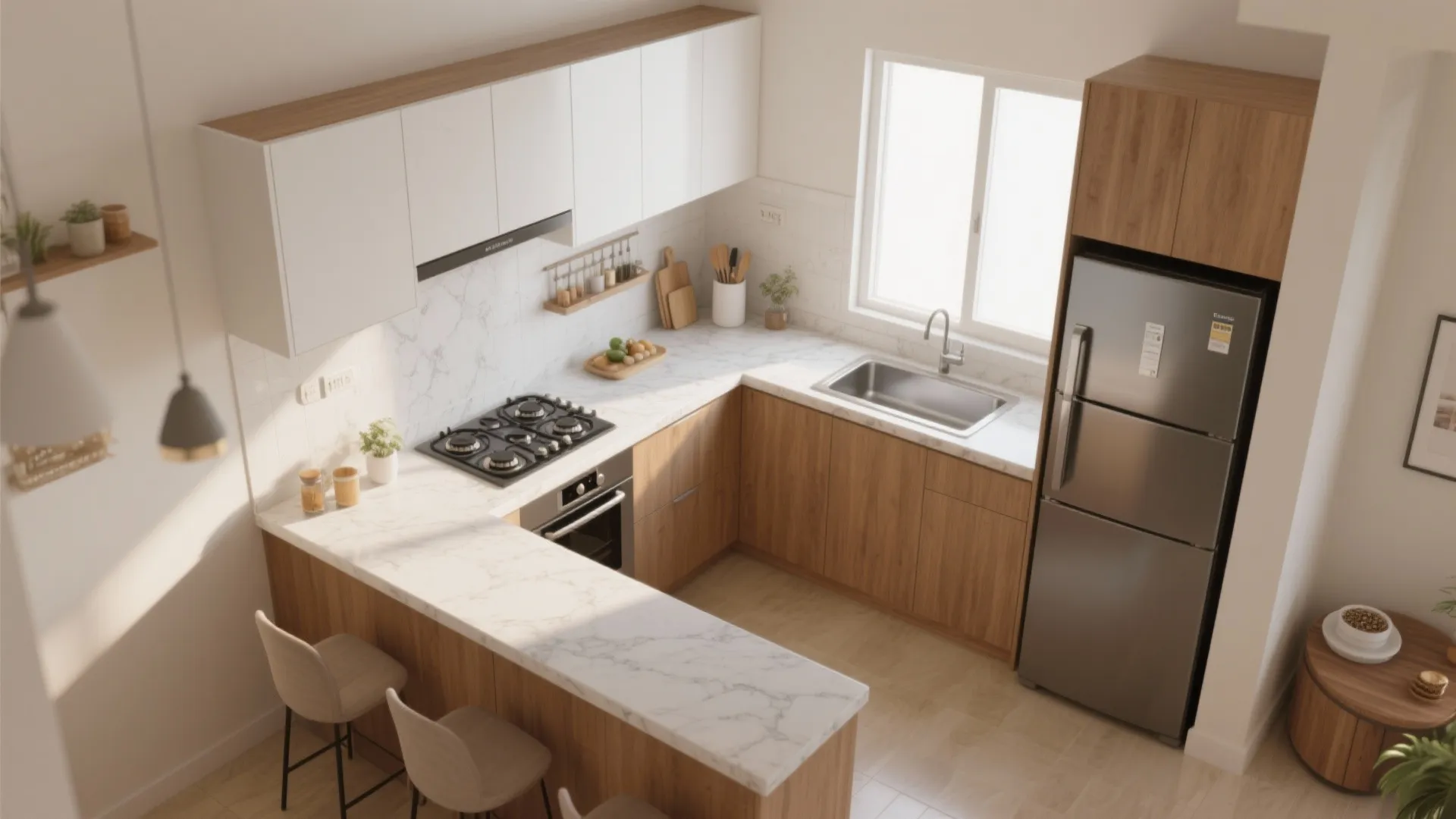 L-Shaped Layout to Unlock Counter Space