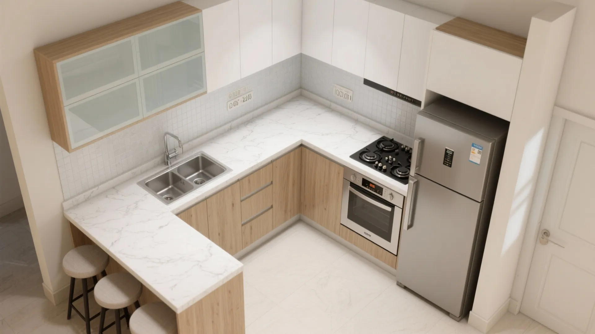 L-Shaped Layout to Unlock Counter Space