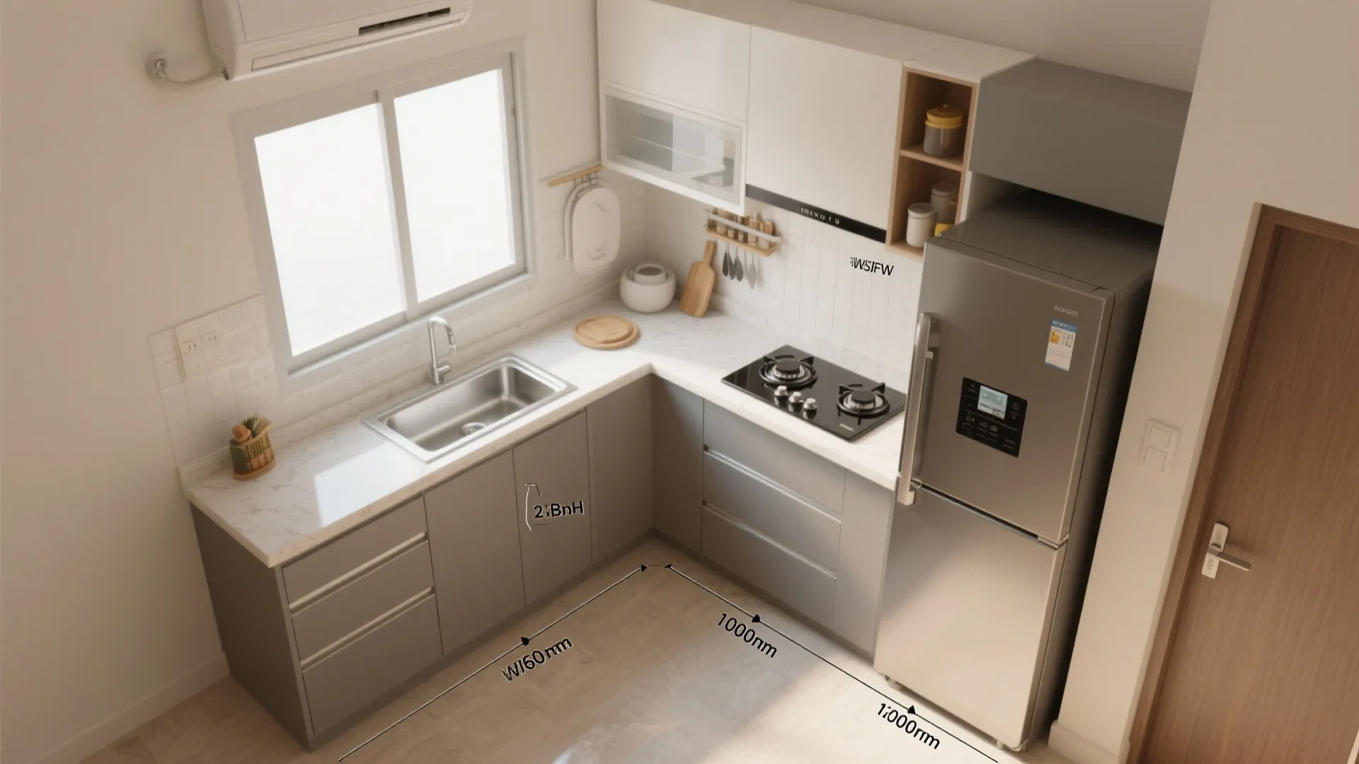 L-Shaped Layout to Unlock Counter Space