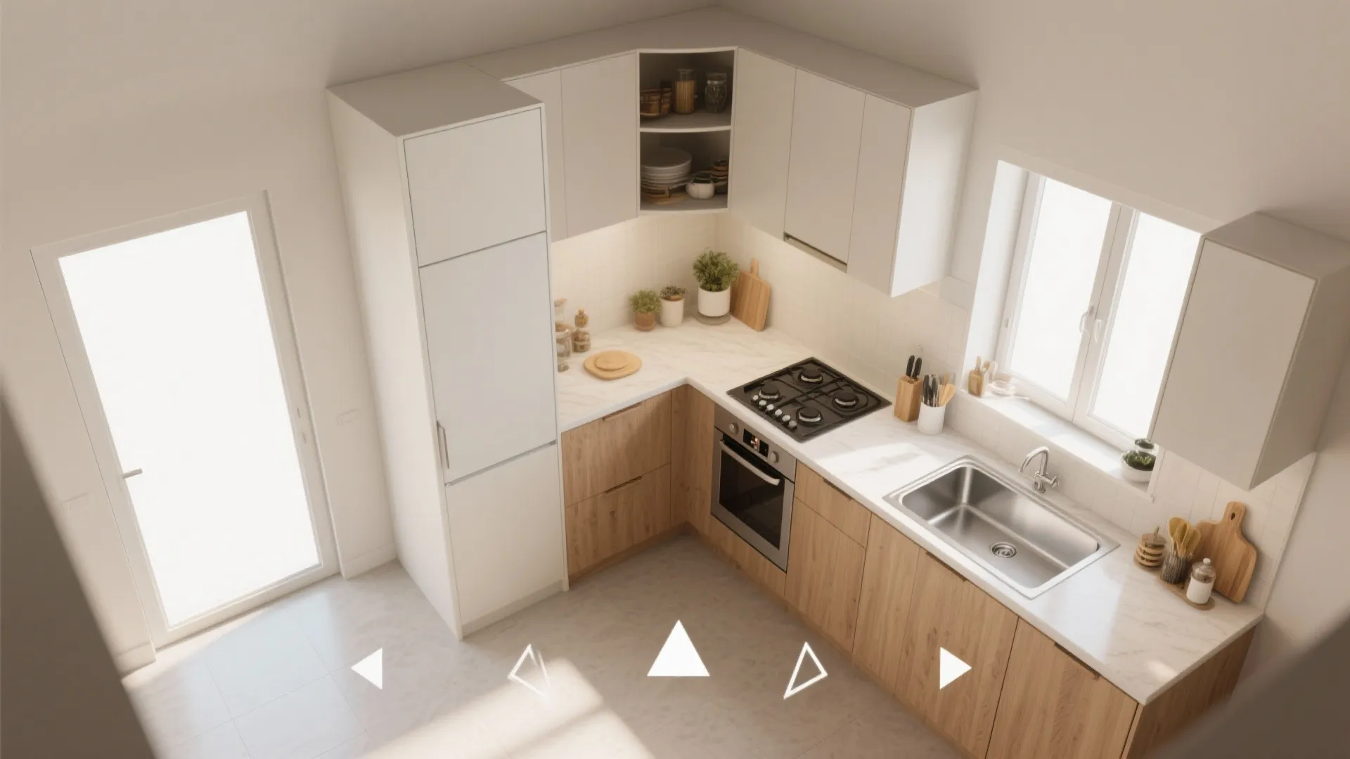 L-shaped Layout to Maximize Counter Space